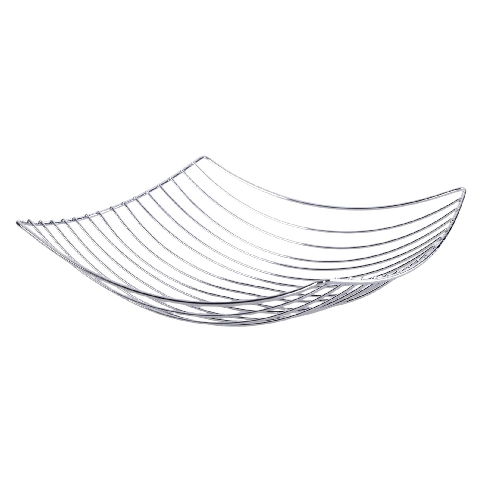 DESIGN DELIGHTS Obstschale Früchtekorb PLATEAU, 34 cm, Metall verchromt Obstkorb, Obstschale, Metall
