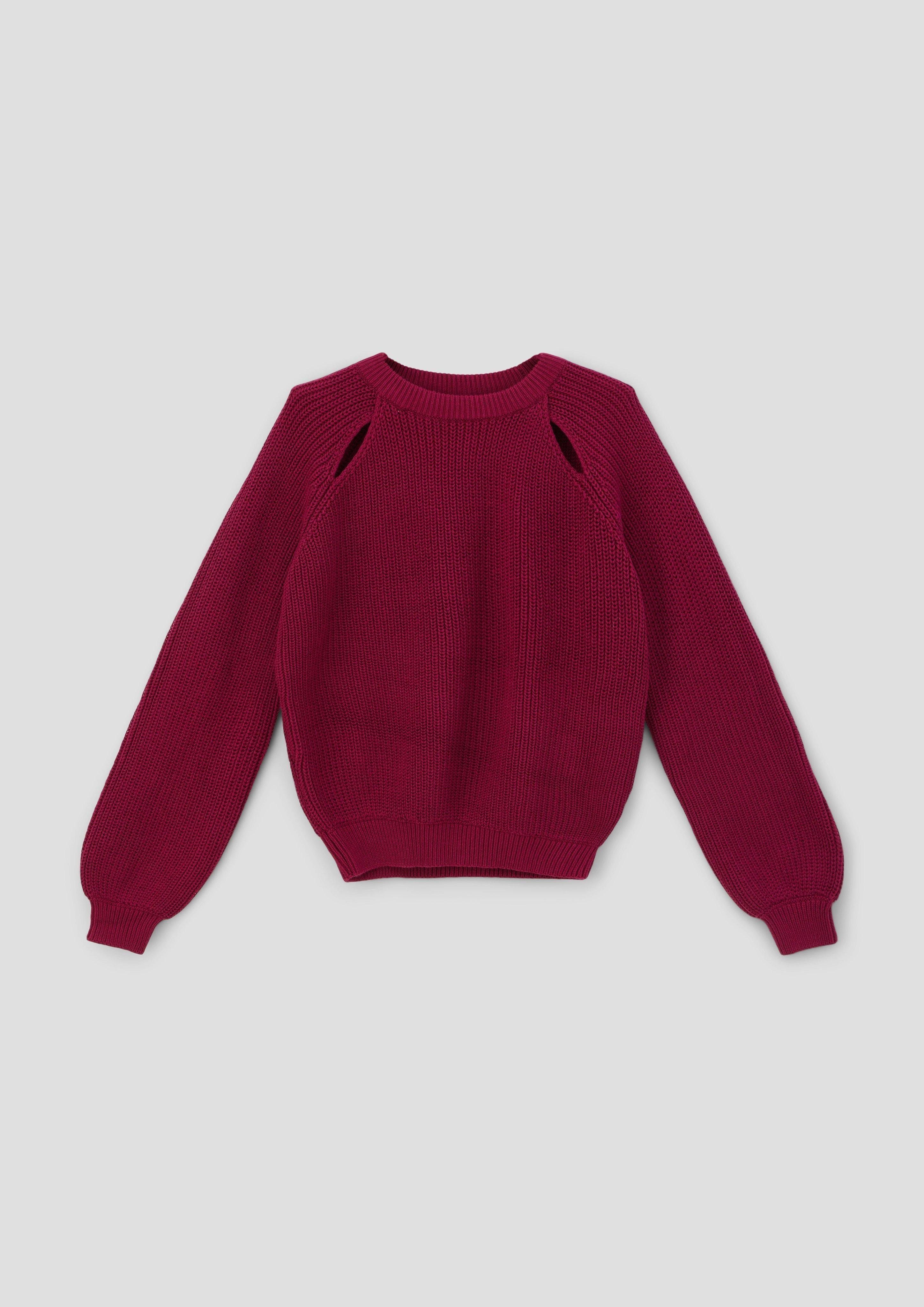 s.Oliver Junior s.Oliver Strickpullover Out-Details Strickpullover mit Out fuchsia Cut Cut