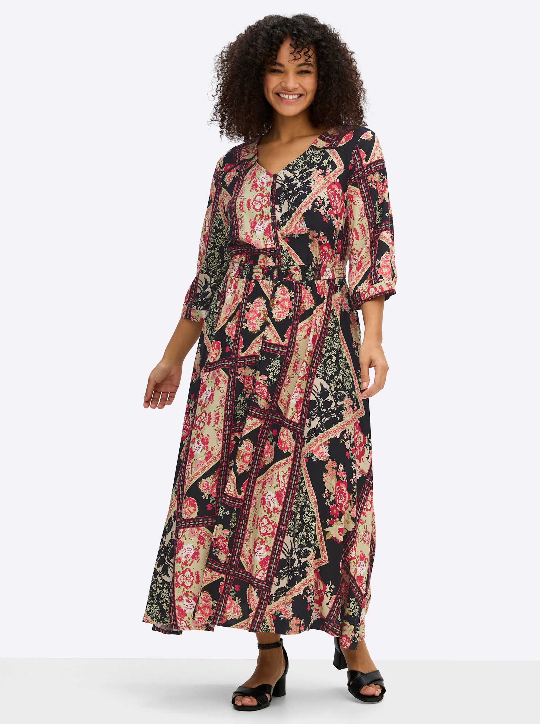 sheego by Joe Browns Etuikleid Kleid Kurzarm