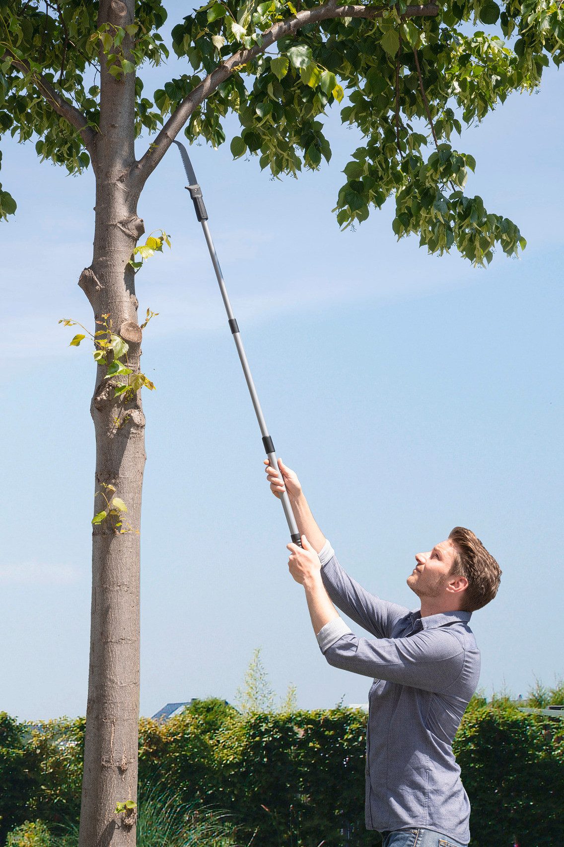 Maximex Gartensäge Maximex 2in1, Astsäge und Teleskopstiel, bis zu 342 cm Arbeitshöhe