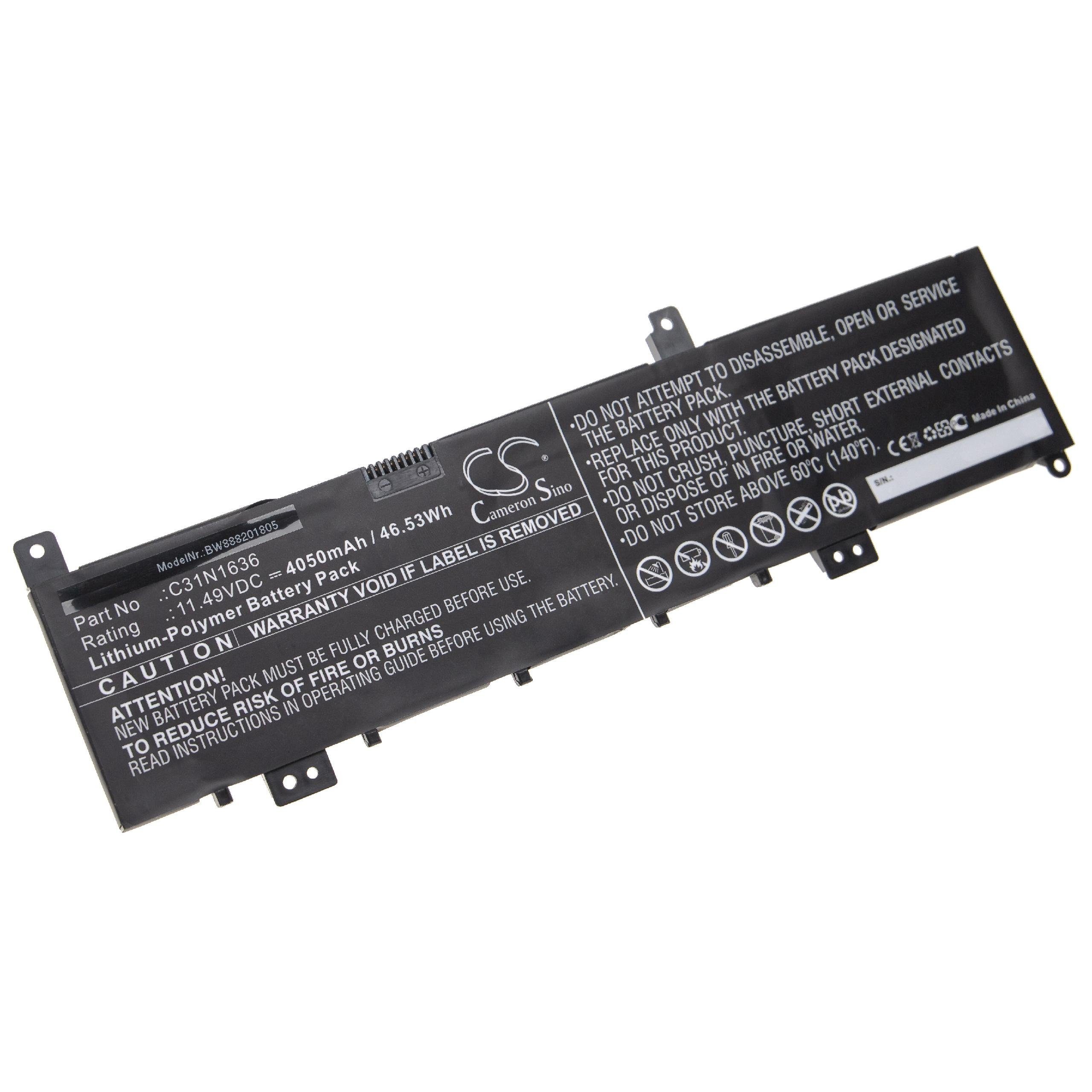 4050 vhbw Laptop-Akku 15 Asus N580GD-E4171T, mAh N580GD-E4189T, Pro passend für VivoBook