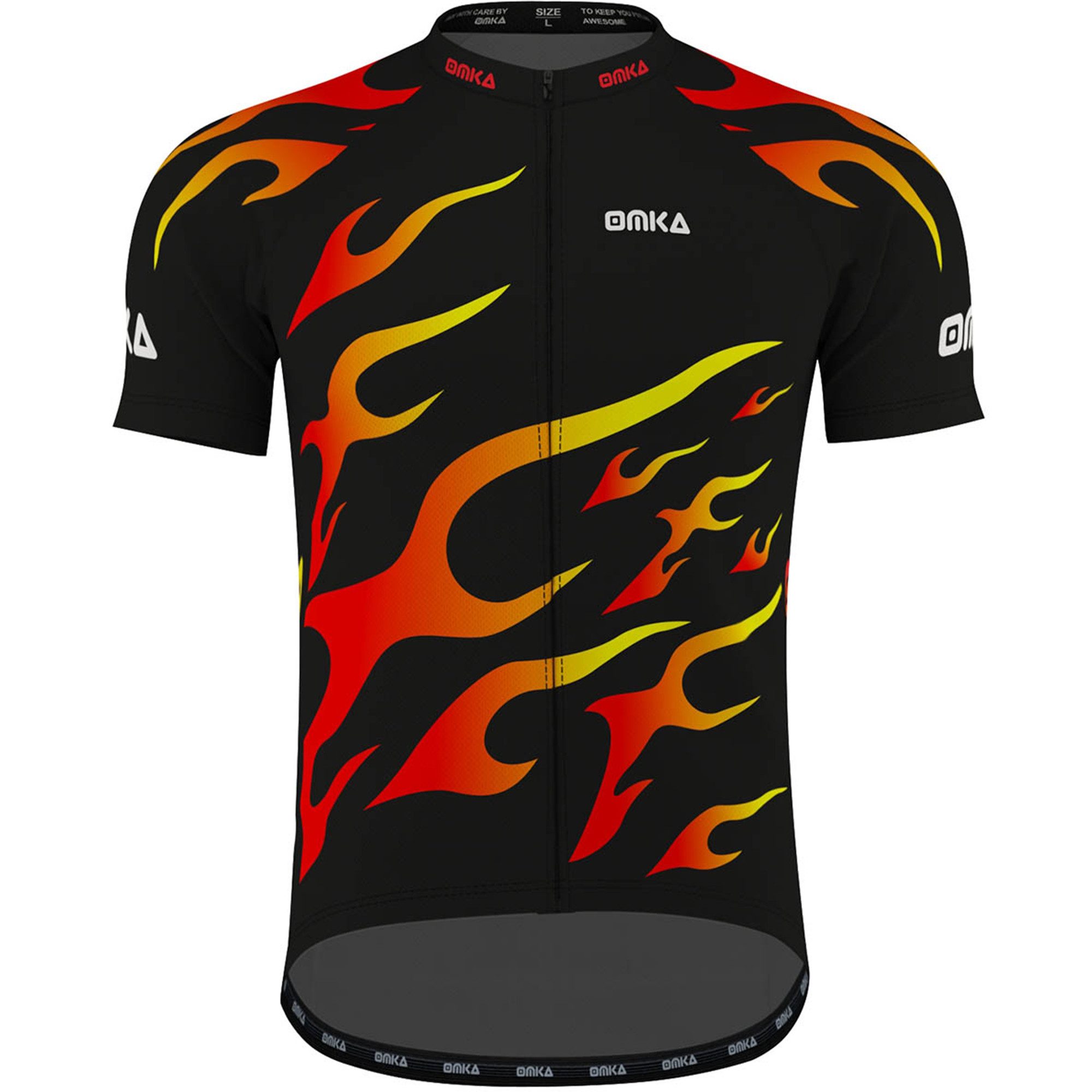 OMKA Radtrikot ME-3012 Schwarz/Feuer Herren Racing günstig online kaufen