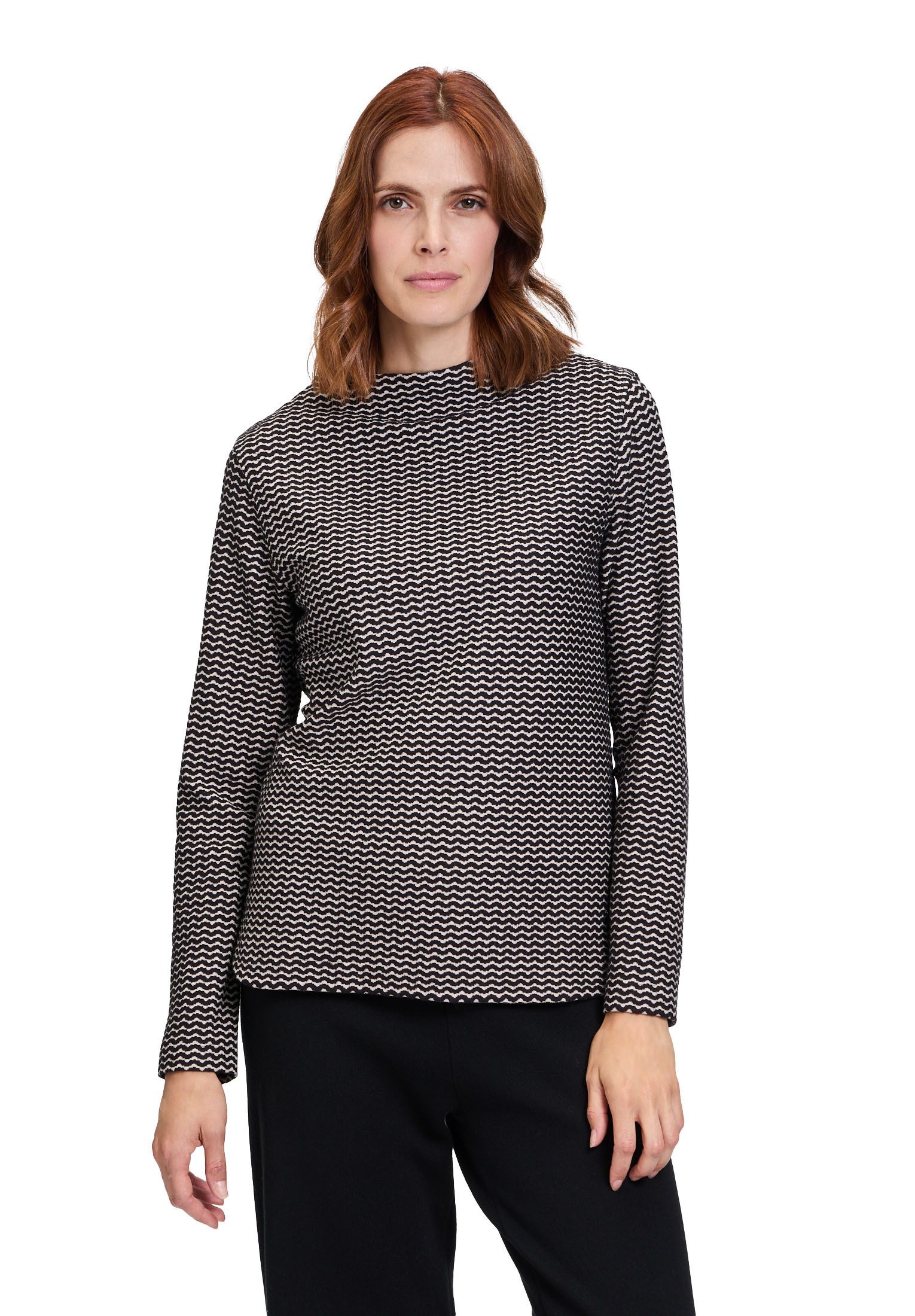 Betty&Co Kurzarmshirt Damen Casual-Shirt mit Wellenstruktur günstig online kaufen
