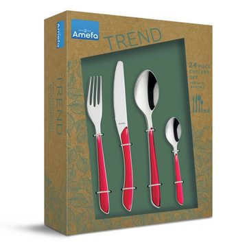 Amefa Besteck-Set 24-tlg. Besteck-Set Eclat Himbeere, Edelstahl