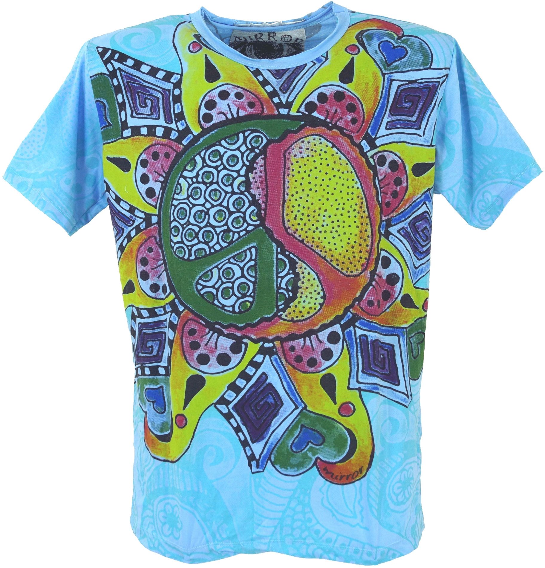 Guru-Shop T-Shirt Mirror T-Shirt - Peace günstig online kaufen