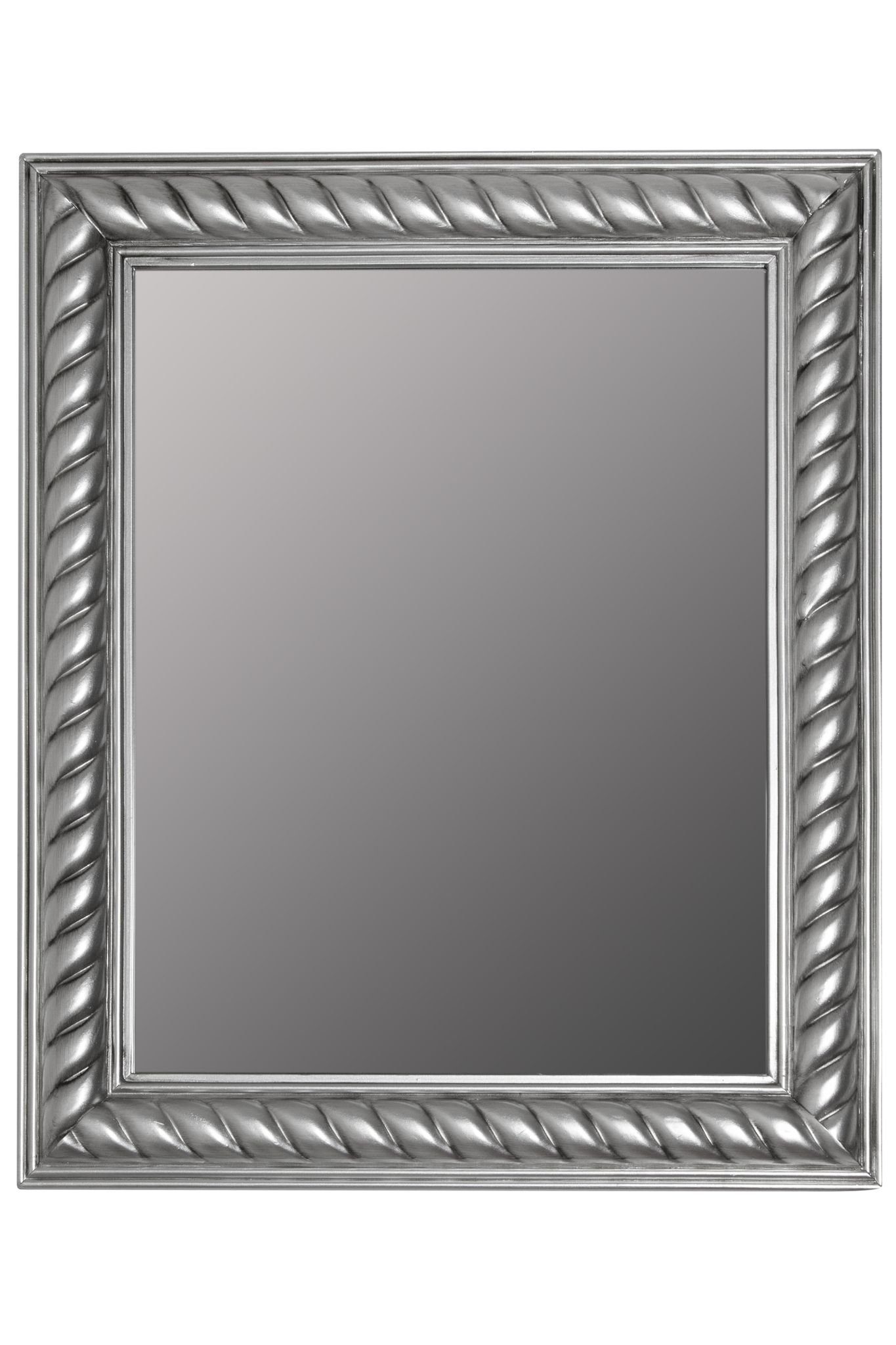 52x62x7 cm vintage Antik Spiegel elbmöbel Wandspiegel holz | silber Badezimmerspiegel, Kordelrahmen Wandspiegel Wandspiegel: silber silber