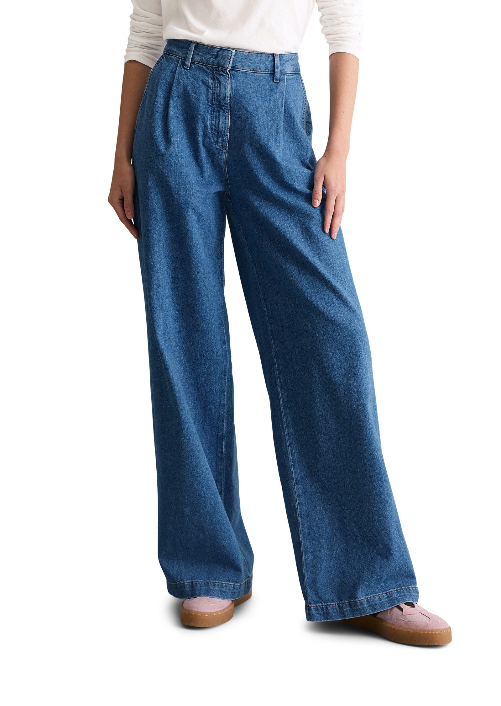 Marc O'Polo DENIM Weite Jeans Model Tomma High Pleated Waist, Wide Leg günstig online kaufen