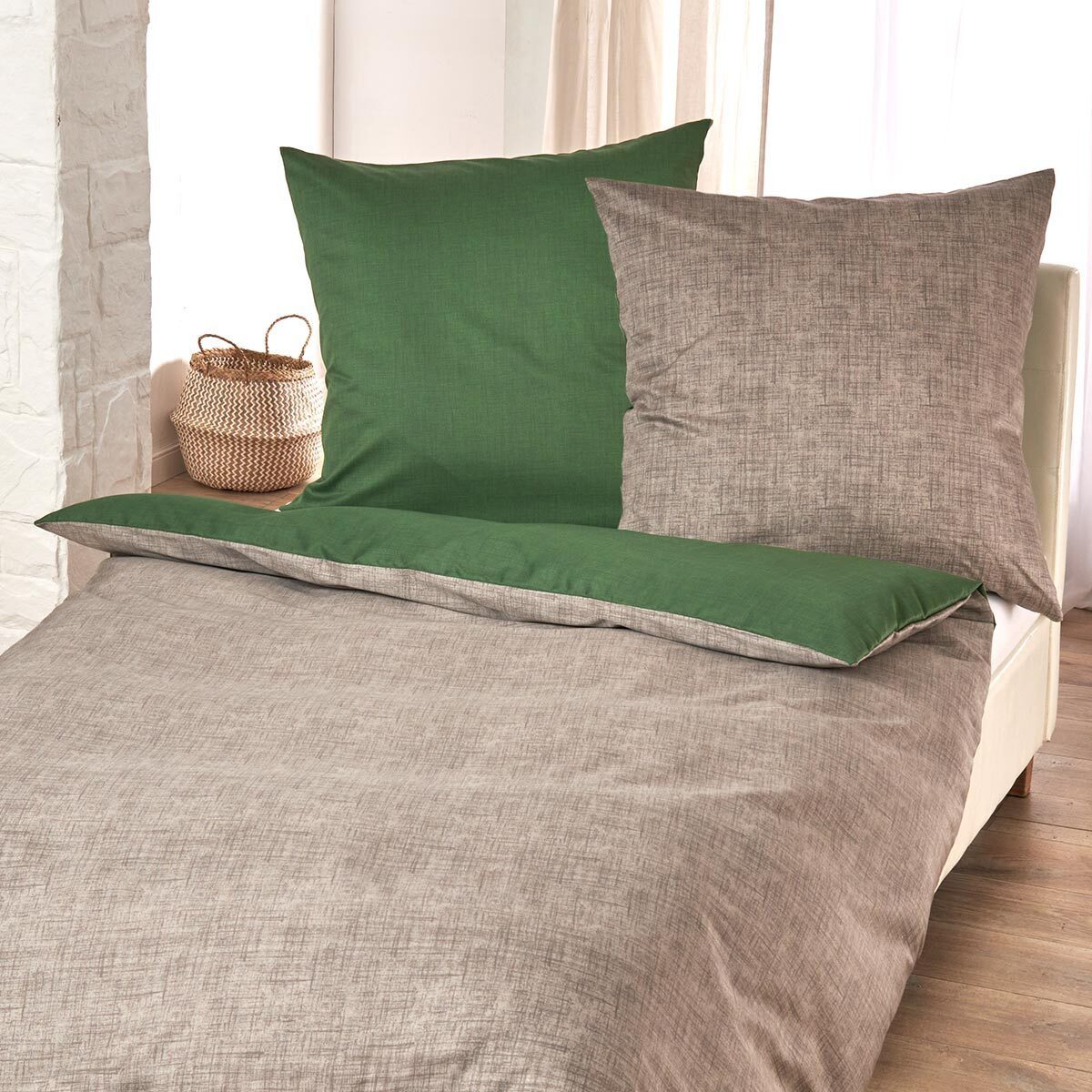 TRAUMSCHLAF Bettwäsche Texture, Mako Satin, 2 teilig, Mako-Satin mit sehr f günstig online kaufen