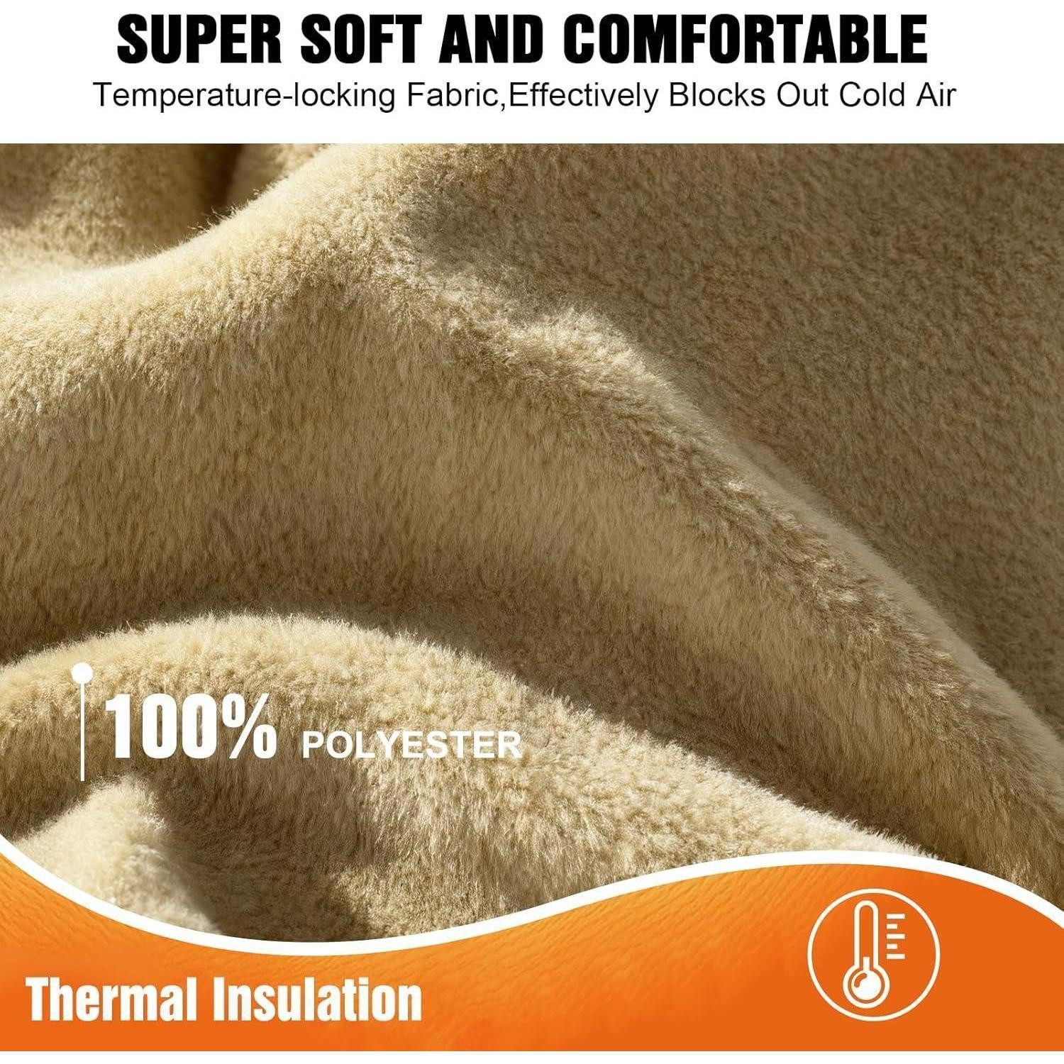LuxusKollektion Sturmhaube Sturmhaube Damen Thermo Plüsch Winddichte Balaclava Beige