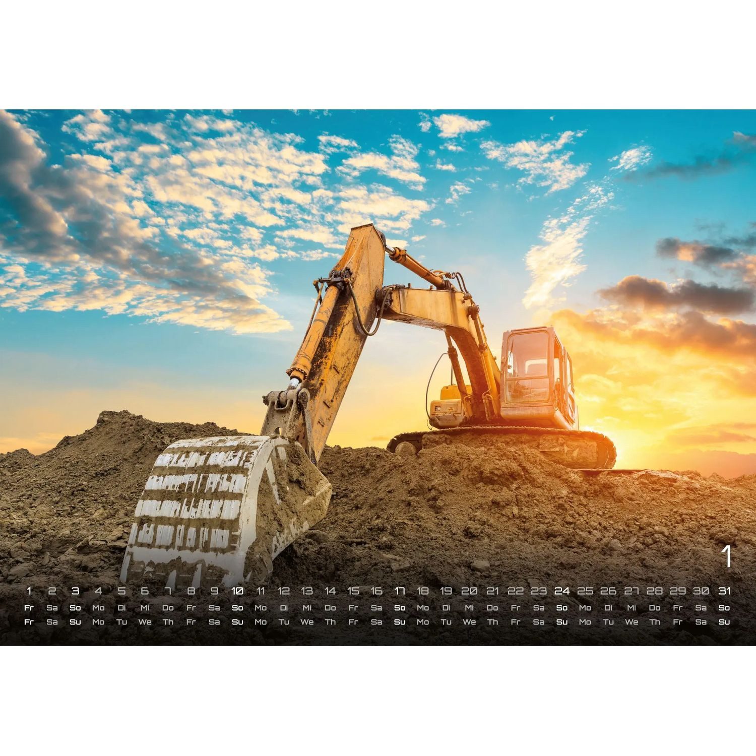 Wandkalender Baumaschinen - gigantische Bauhelfer - 2027 - Kalender DIN A3