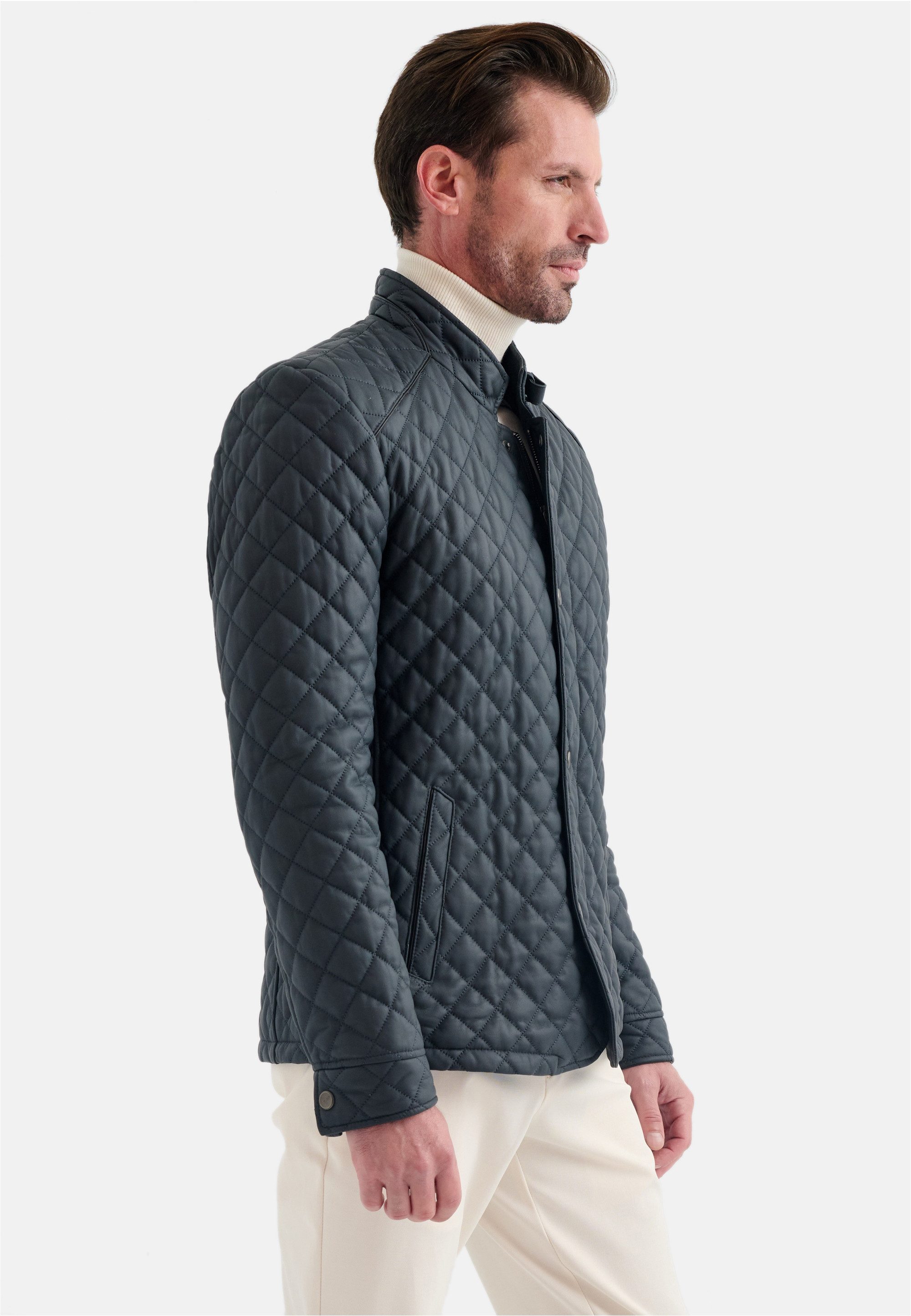 Pierre Cardin Lederjacke mit Stehkragen