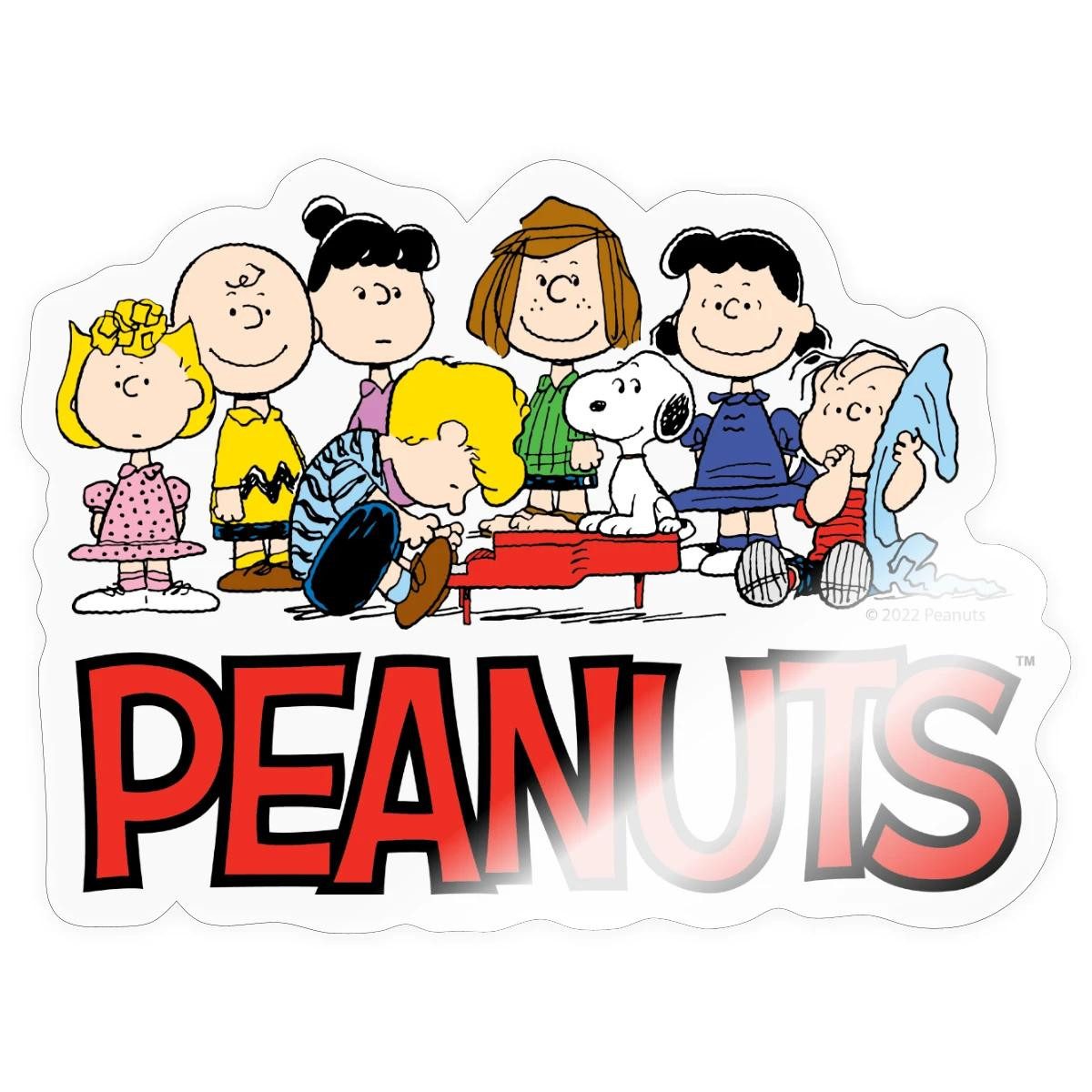 Spreadshirt Aufkleber Peanuts Snoopy Und Seine Freunde Logo Sticker Aufkleber