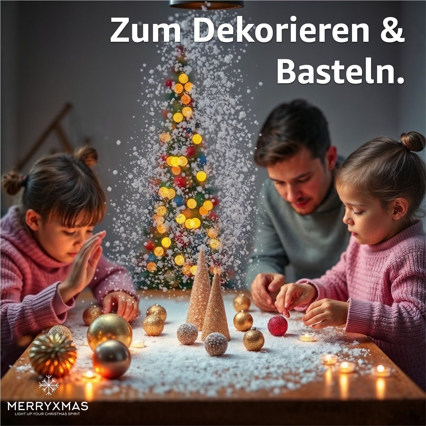MerryXmas Streudeko Kunstschnee - täuschend echt - ca. 1000 ml -flauschig Weihnachten Deko, (Packung 1-tlg)
