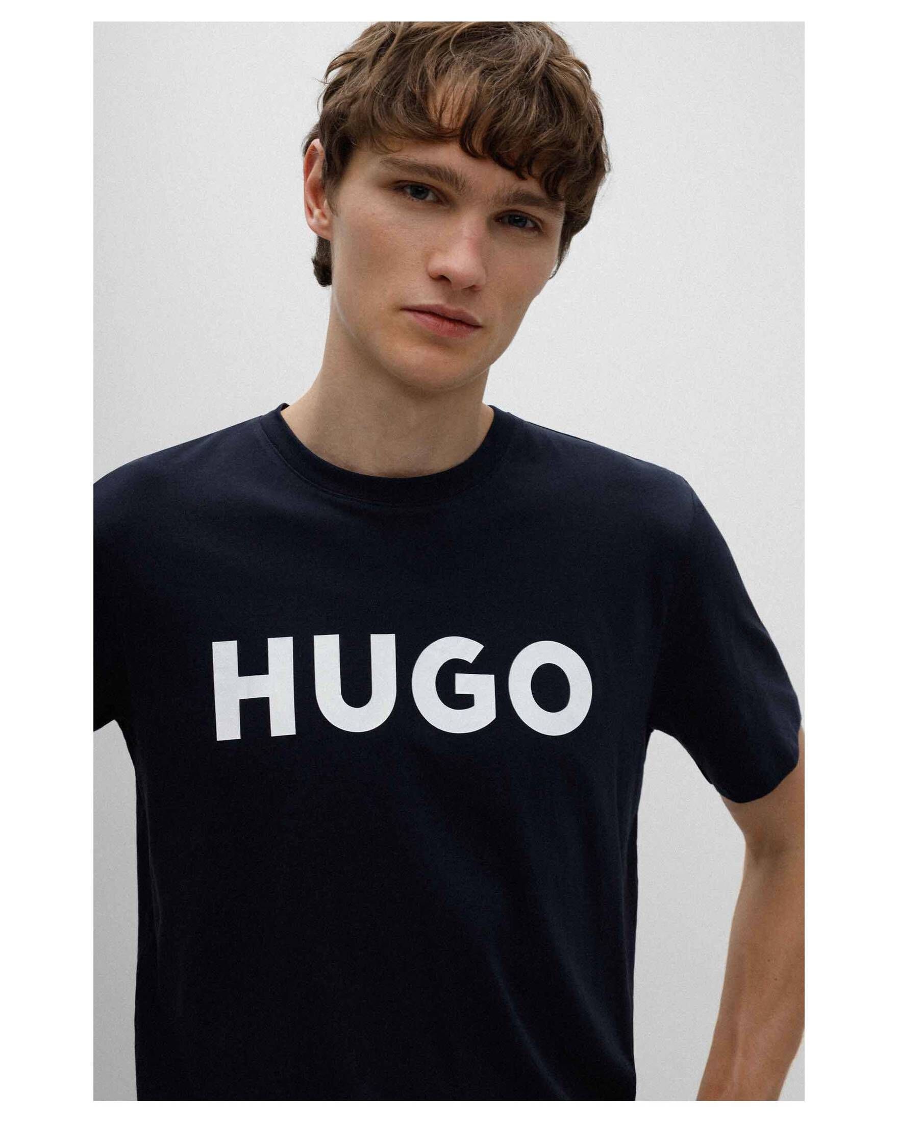 (296) blau DULIVIO (1-tlg) Herren T-Shirt HUGO T-Shirt