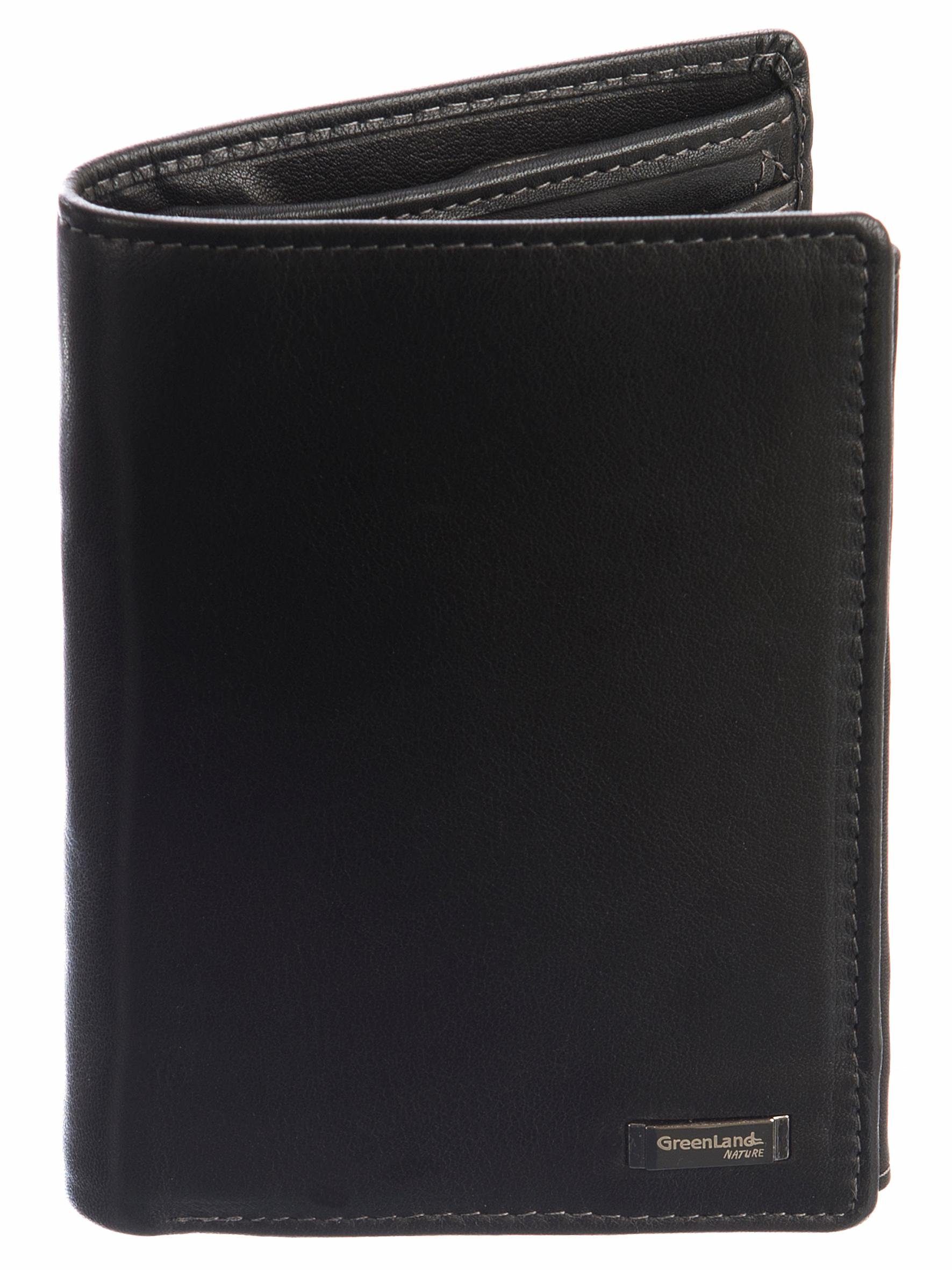 GreenLand Nature Geldbörse Black Nappa, mit RFID-Abschirmmaterial günstig online kaufen