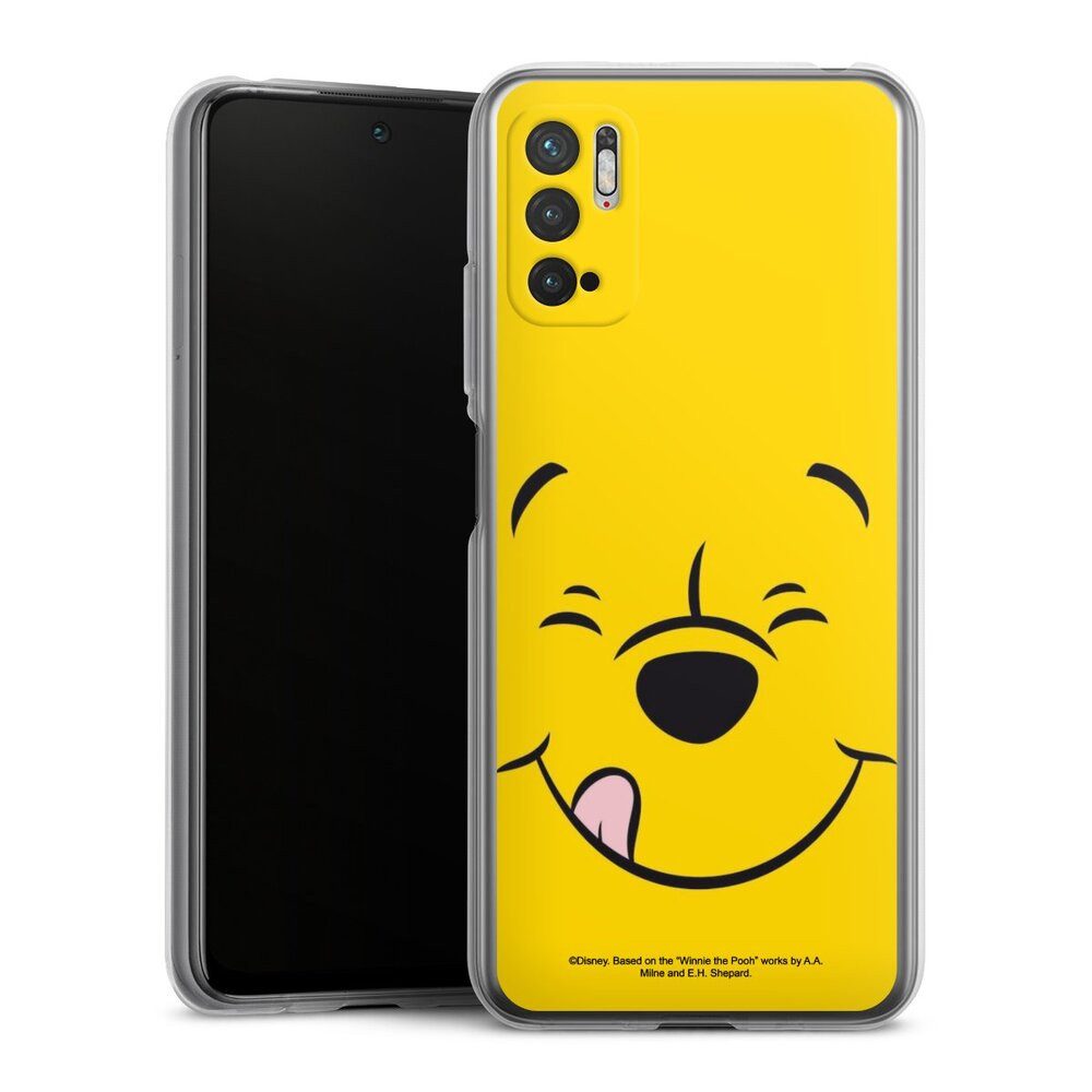 DeinDesign Handyhülle Winnie Puuh Offizielles Lizenzprodukt Disney Puuh Closeup, Xiaomi Redmi Note 10 5G Silikon Hülle Bumper Case Handy Schutzhülle