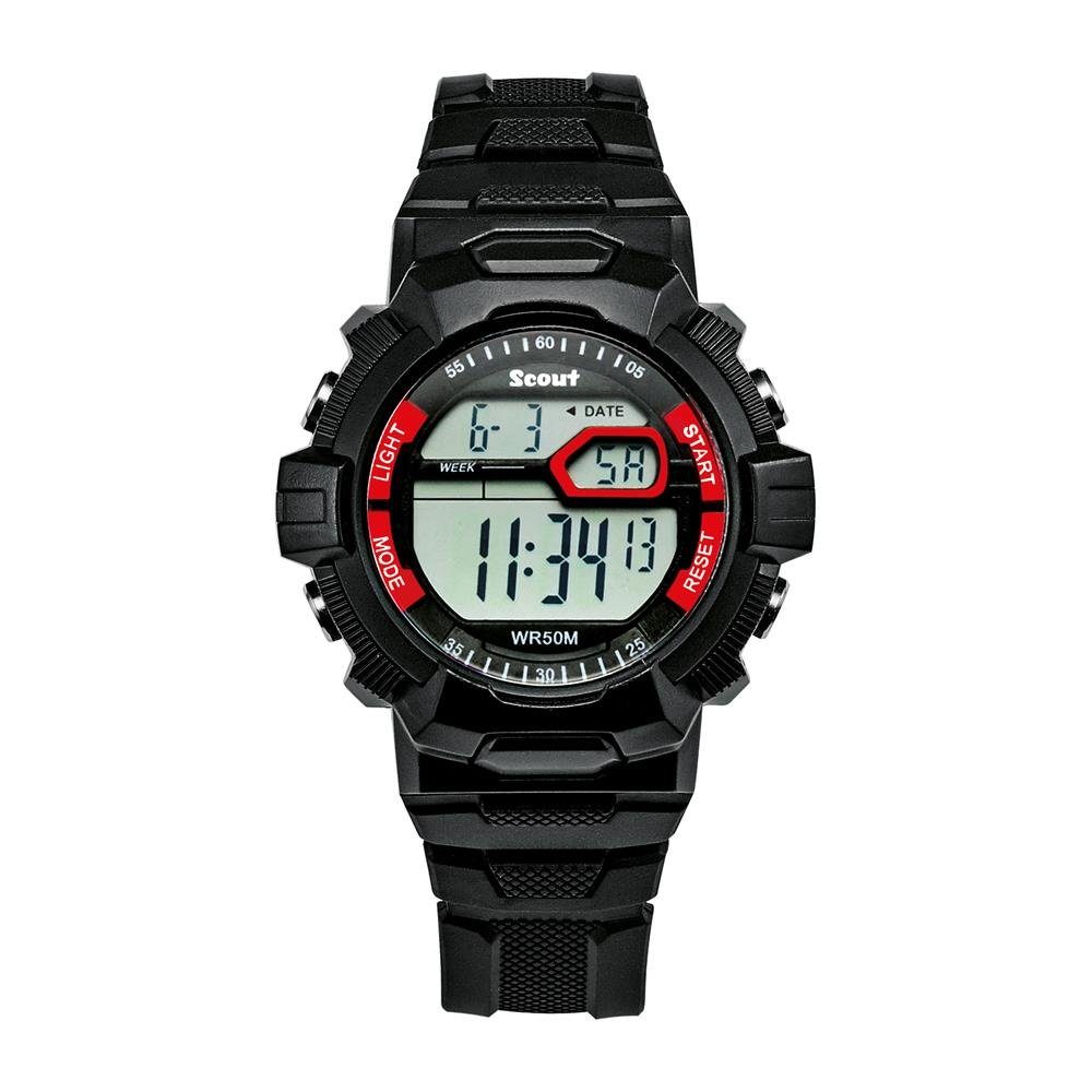 Scout Quarzuhr Digitale Armbanduhr für Kinder von Scout aus Kunststoff, schwarz