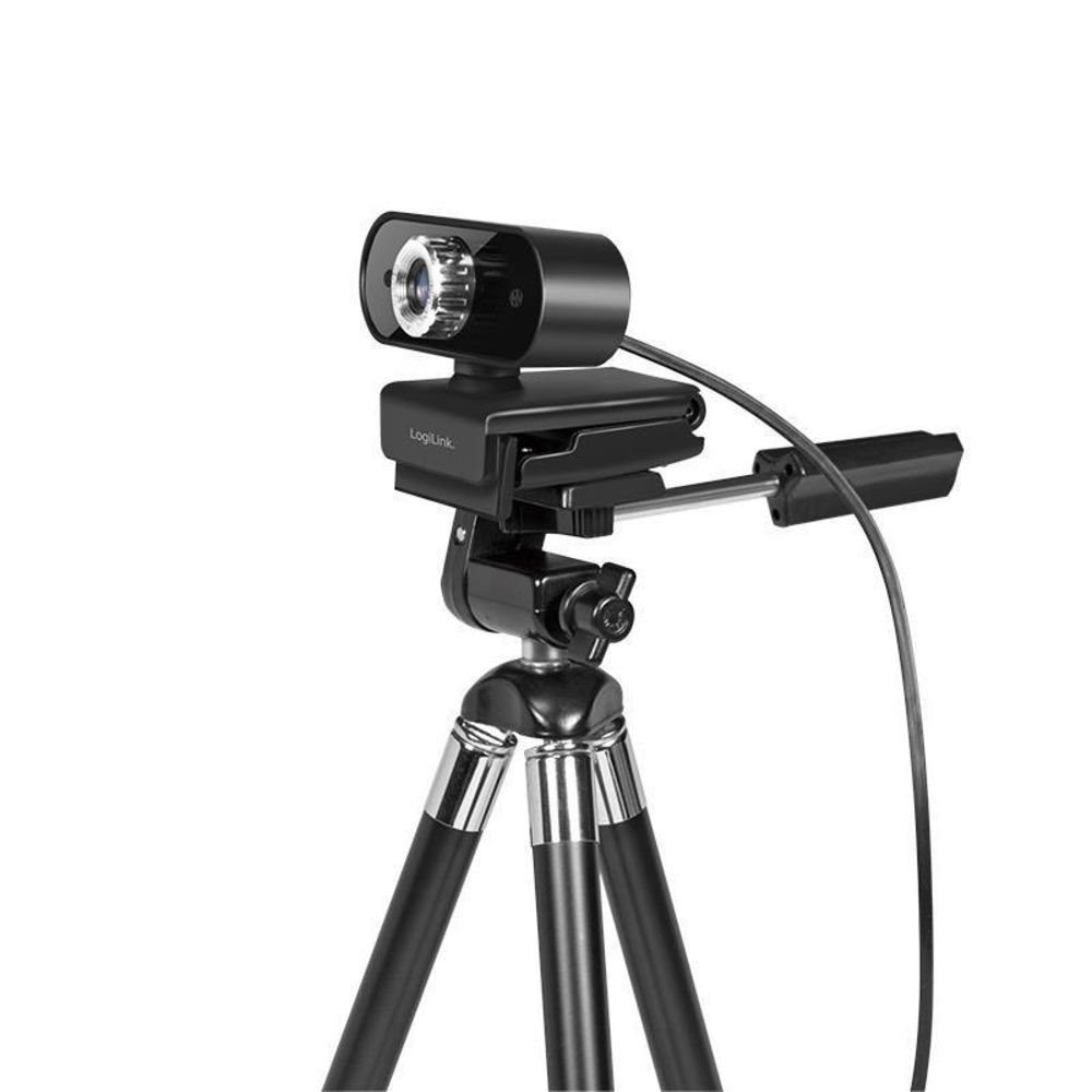 LogiLink UA0368 Webcam (HD, USB, Clip-on Befestigung, Plug and Play, Skype, Google Meet, FaceTime)