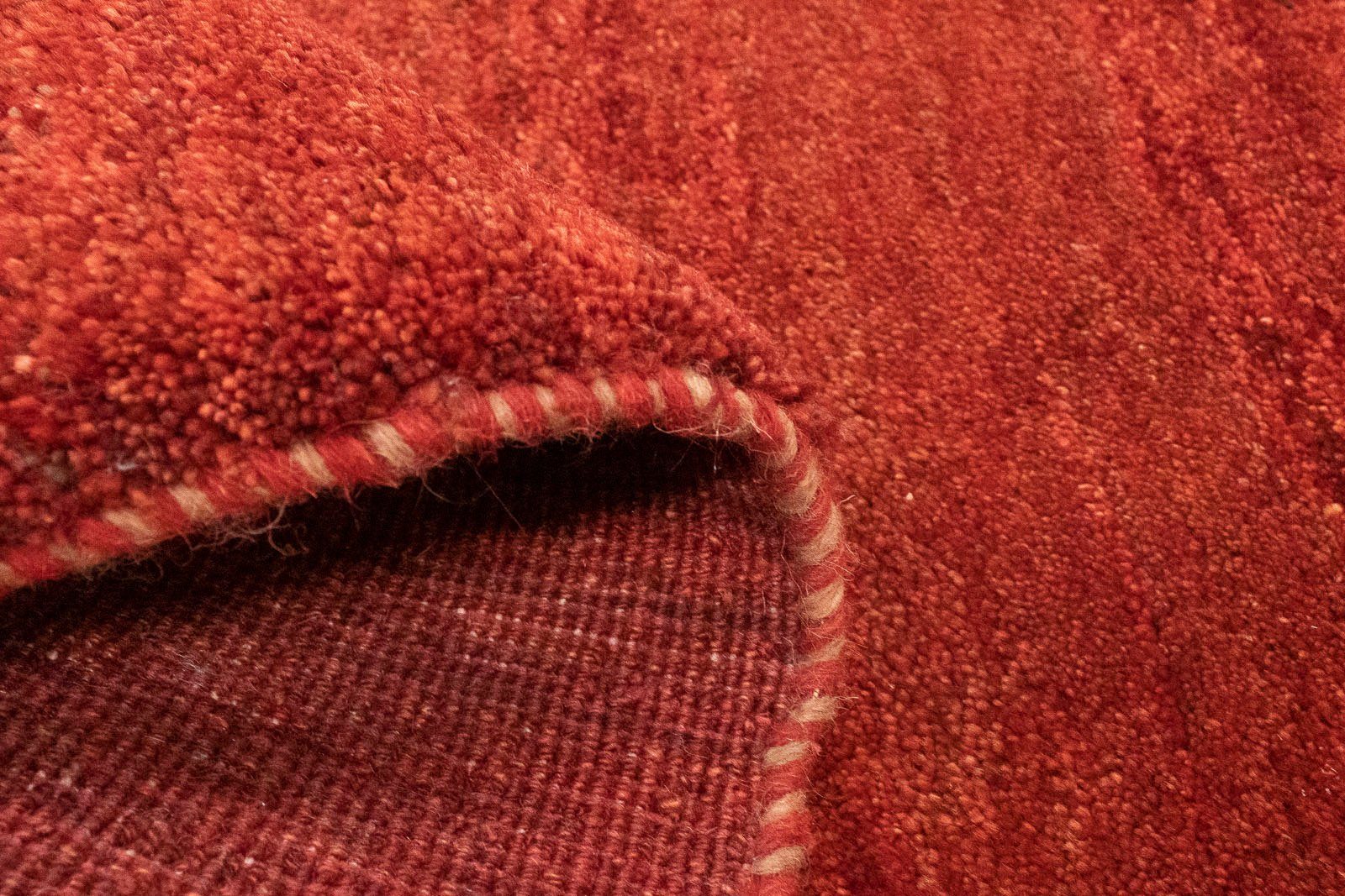 handgeknüpft rechteckig, Wollteppich 18 mm, Teppich Höhe: rot, morgenland, handgeknüpft Gabbeh