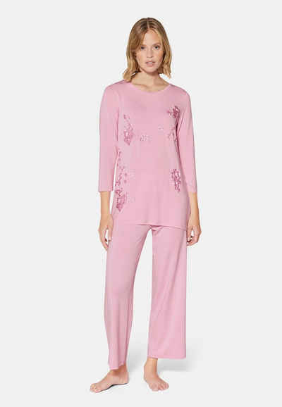MADELEINE Pyjama »Pyjama mit edler Blütenstickerei«