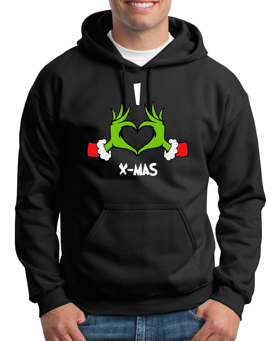 TShirt-People Kapuzenpullover Hoody I love X-mas günstig online kaufen