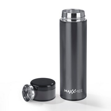 MAXXMEE Thermoflasche, inkl. LED Temperaturanzeige 500 ml grau