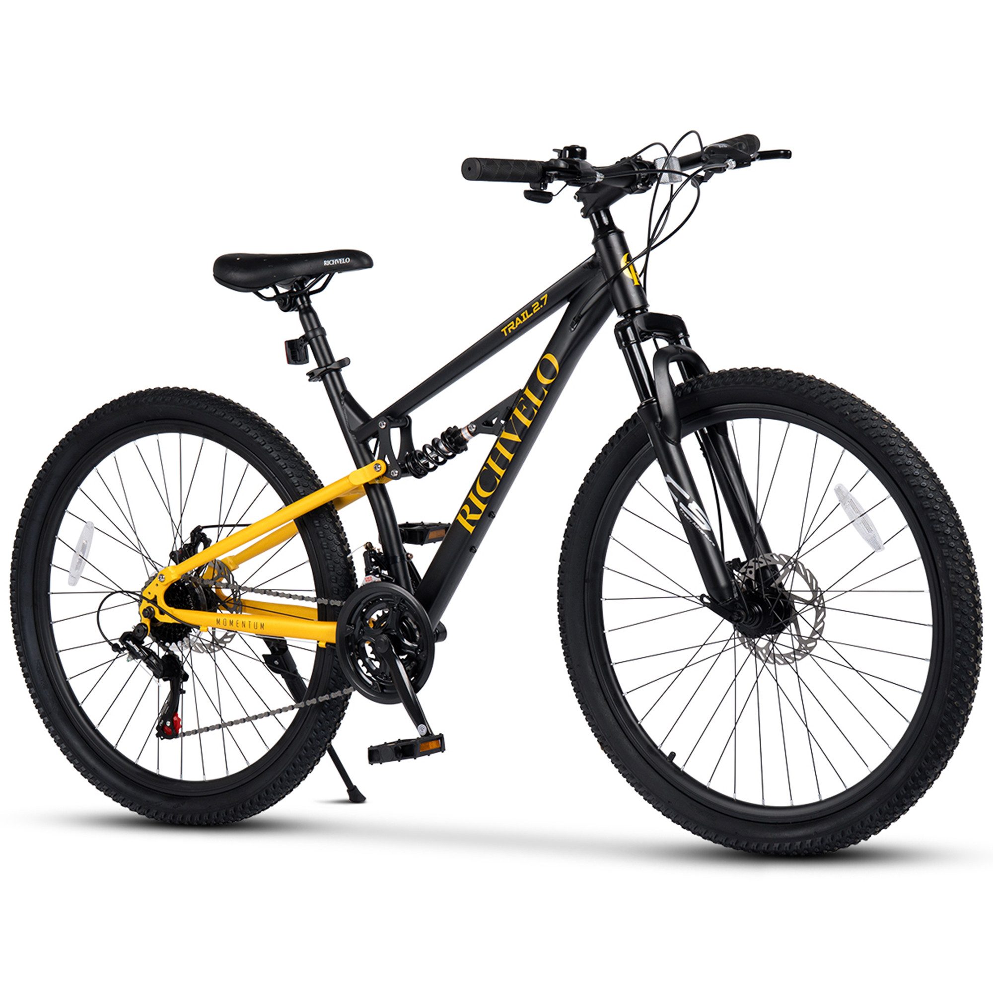 Velors Mountainbike 24 26 27.5 Zoll Fahrrad für Herren Damen Jungen, 21 Gang Shimano Tourney Schaltwerk, Kettenschaltung, mechanische Scheibenbremse Fully MTB Fahrrad Bike für Damen Herren