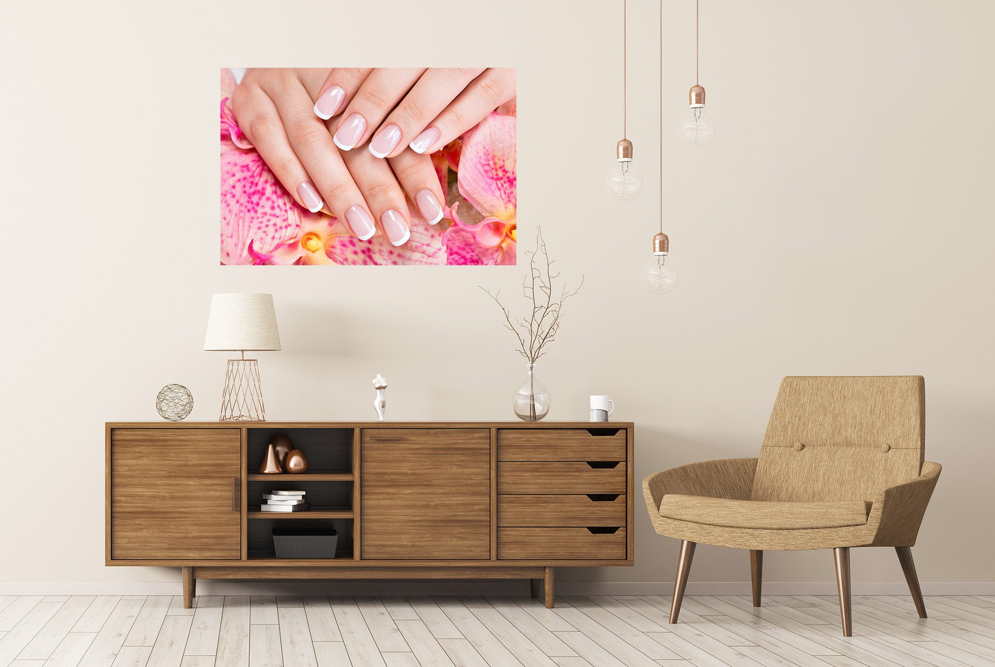 islandburner Poster Schöne Frau S Nägel Französisch Maniküre Nagelstudio Bi günstig online kaufen