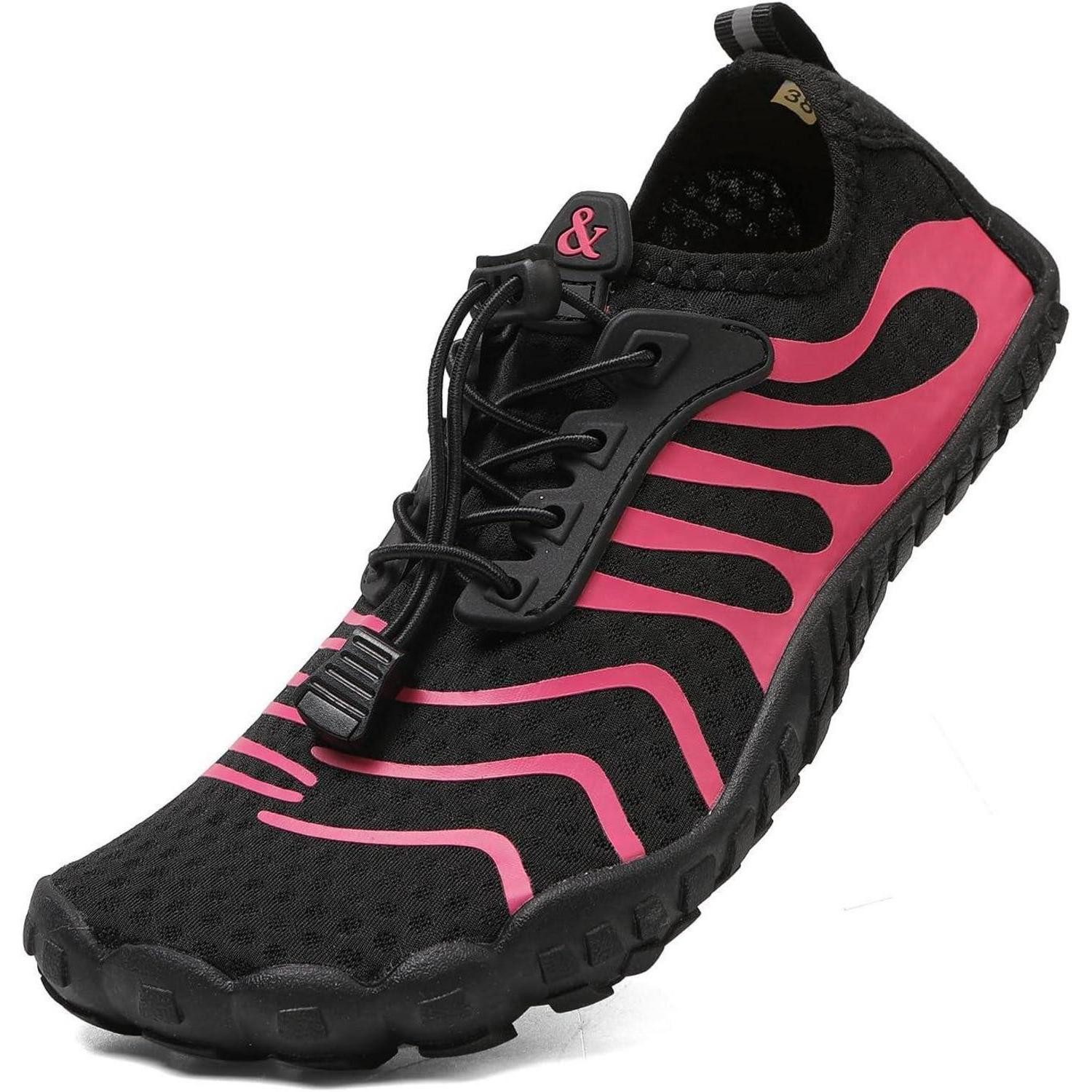 Wasserschuhe Badeschuhe Strandschuhe 41 EU Schwarz Rosen Rot Wasserschuh