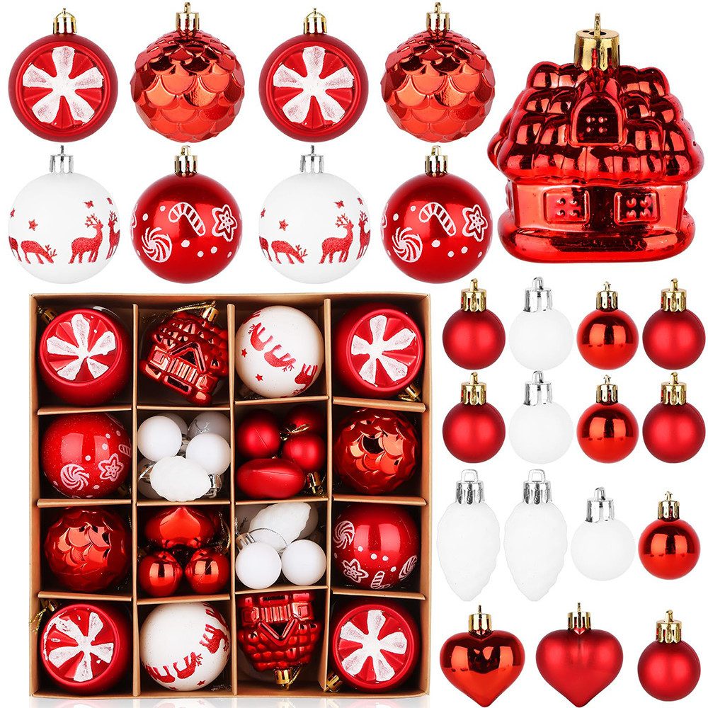 CLTYQ Weihnachtsbaumkugel Weihnachtskugeln, 40 Set, Weihnachtsdeko,Christba günstig online kaufen
