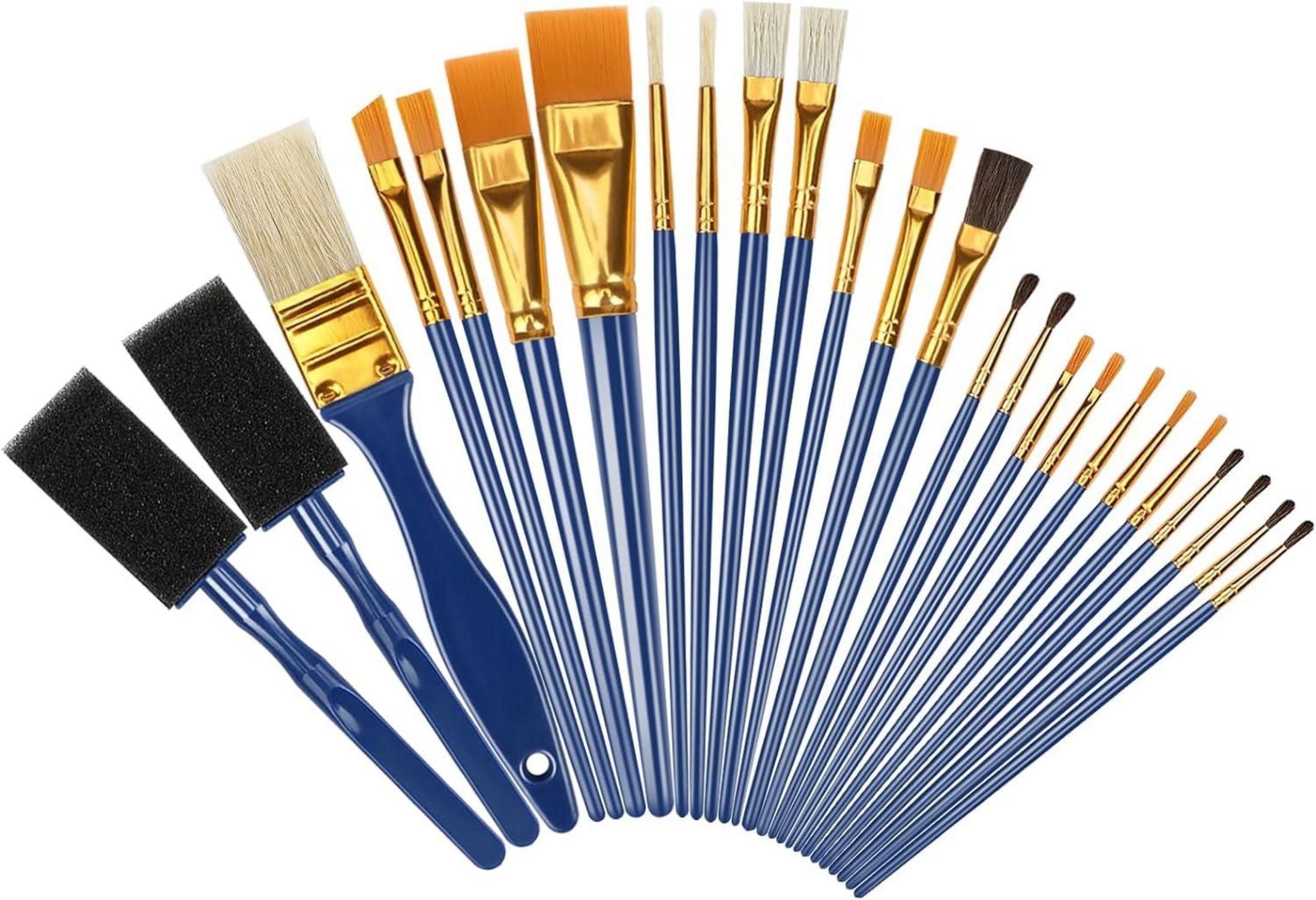 Pinselstift 25 Acryl Pinsel Set Künstlerpinsel Aquarellpinsel MalenPremium