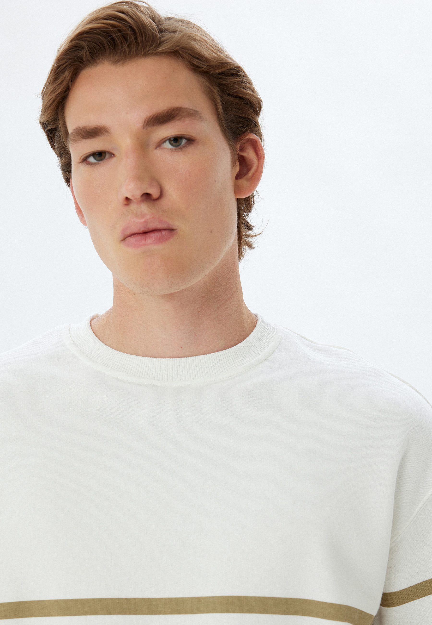 Koton Sweatshirt Rundhalsausschnitt Gestreift