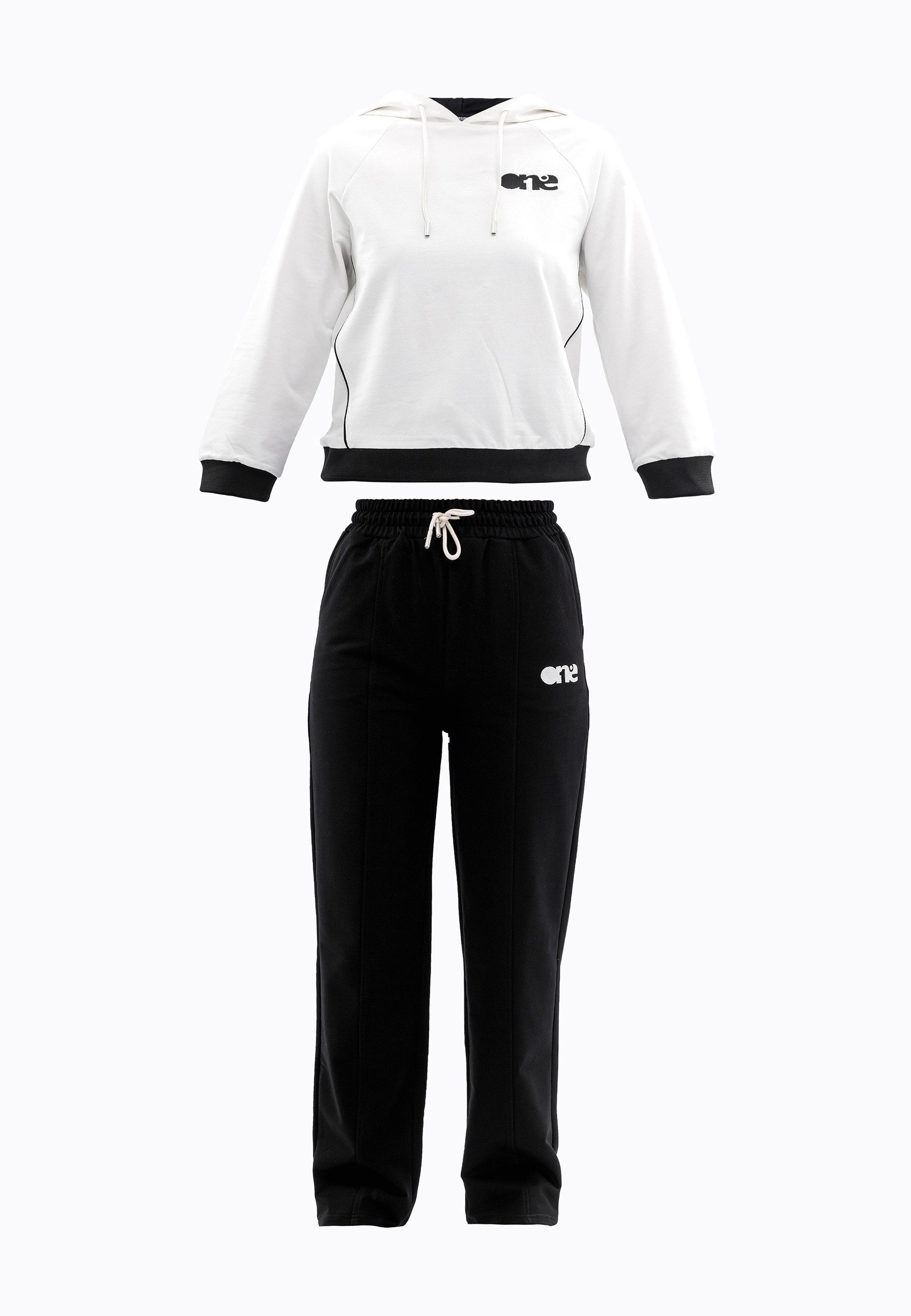 Tom Barron Freizeitanzug Two Color Tracksuit With Embroidery Oen Top