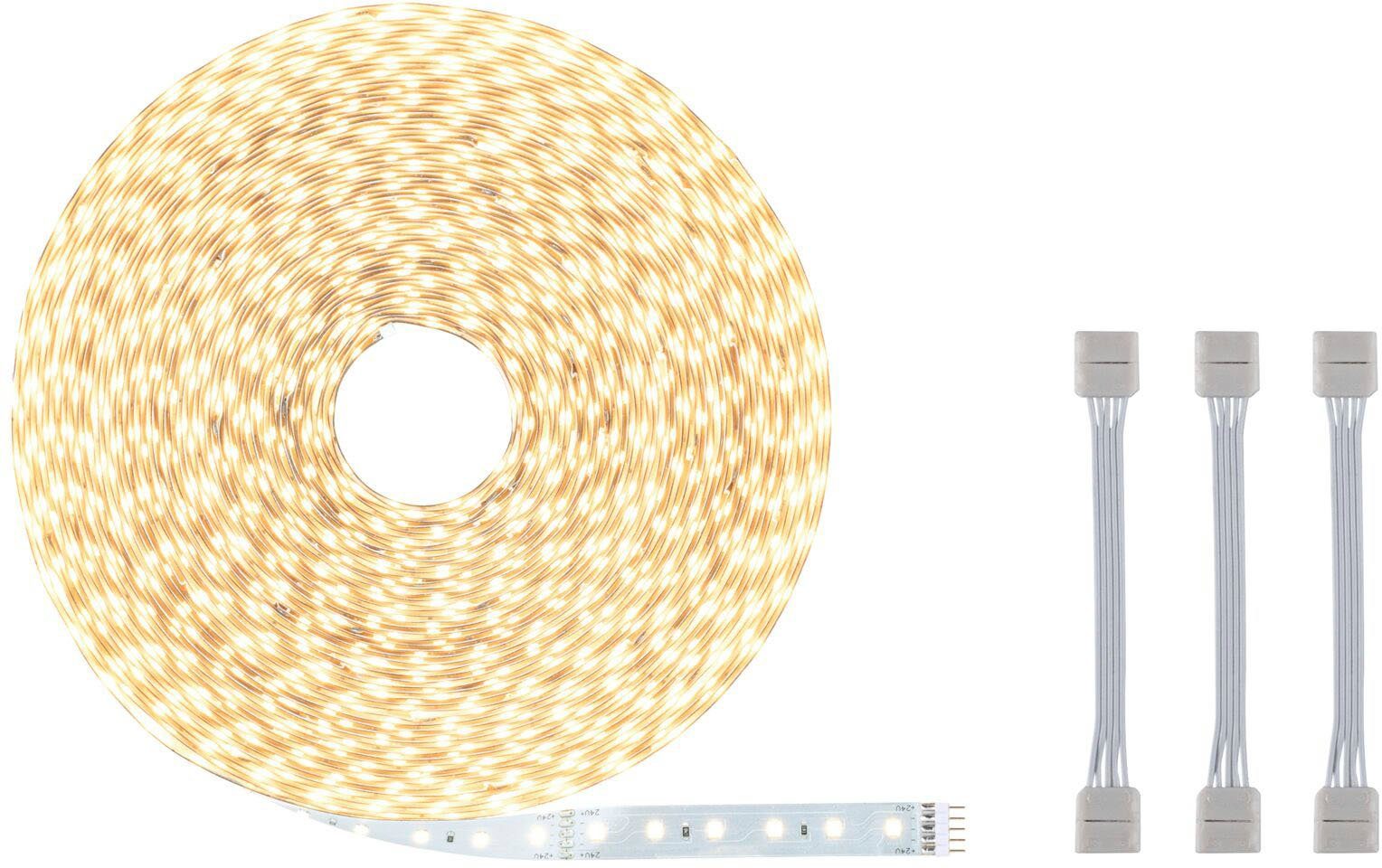 1-flammig, 500 550lm/m, 20m 72W Paulmann Einzelstripe inkl. MaxLED Adapterkabel Warmweiße LED-Streifen unbeschichtet