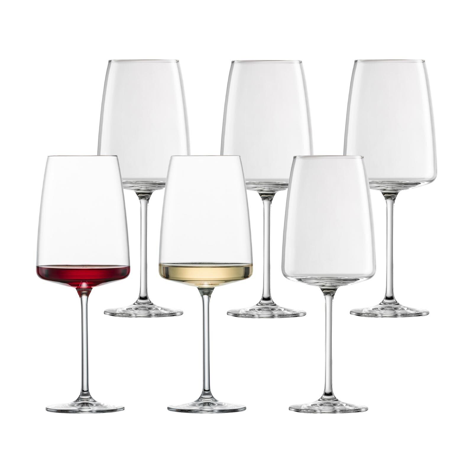 Zwiesel Glas Weinglas Vivid Senses Weingläser 535 ml 6er Set, 6-tlg., Glas