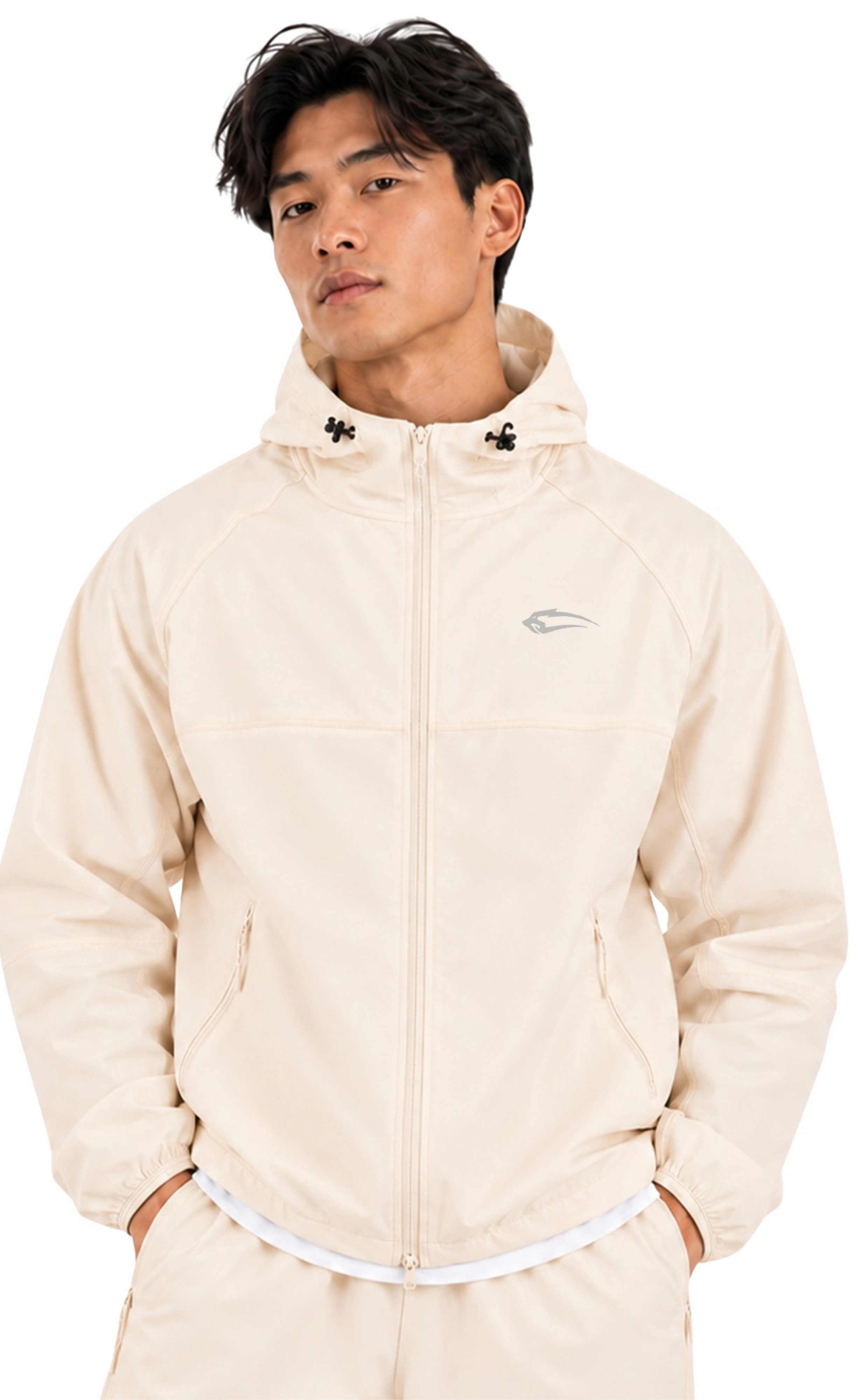 Smilodox Outdoorjacke Kynaro Sportjacke Loose Fit, Tracksuit Jacke für Gym & Freizeit verstellbare Kapuze, Kordelzug, Reißverschlusstaschen