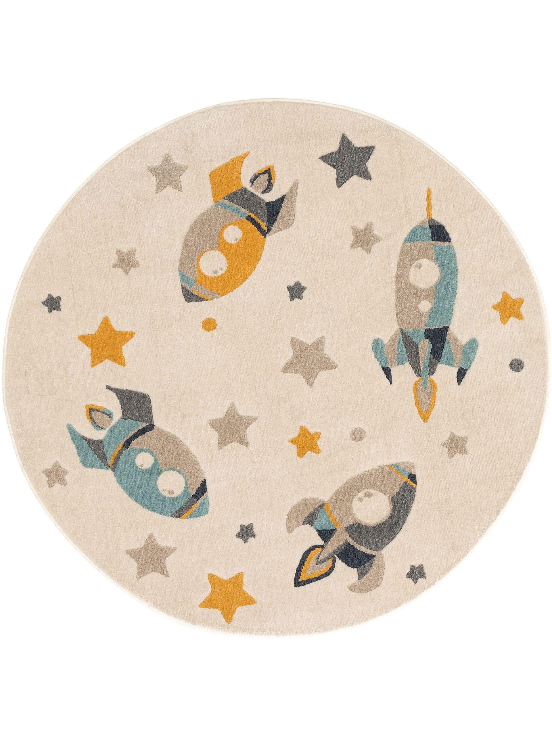 benuta Kinderteppich Apollo, rund, Höhe: 6 mm, Kunstfaser, Berber, Ethno-Style, Wohnzimmer