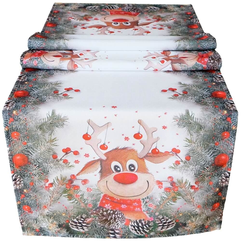 matches21 HOME & HOBBY Tischdecke Tischläufer LIVIA lustiges Rentier Weihna günstig online kaufen