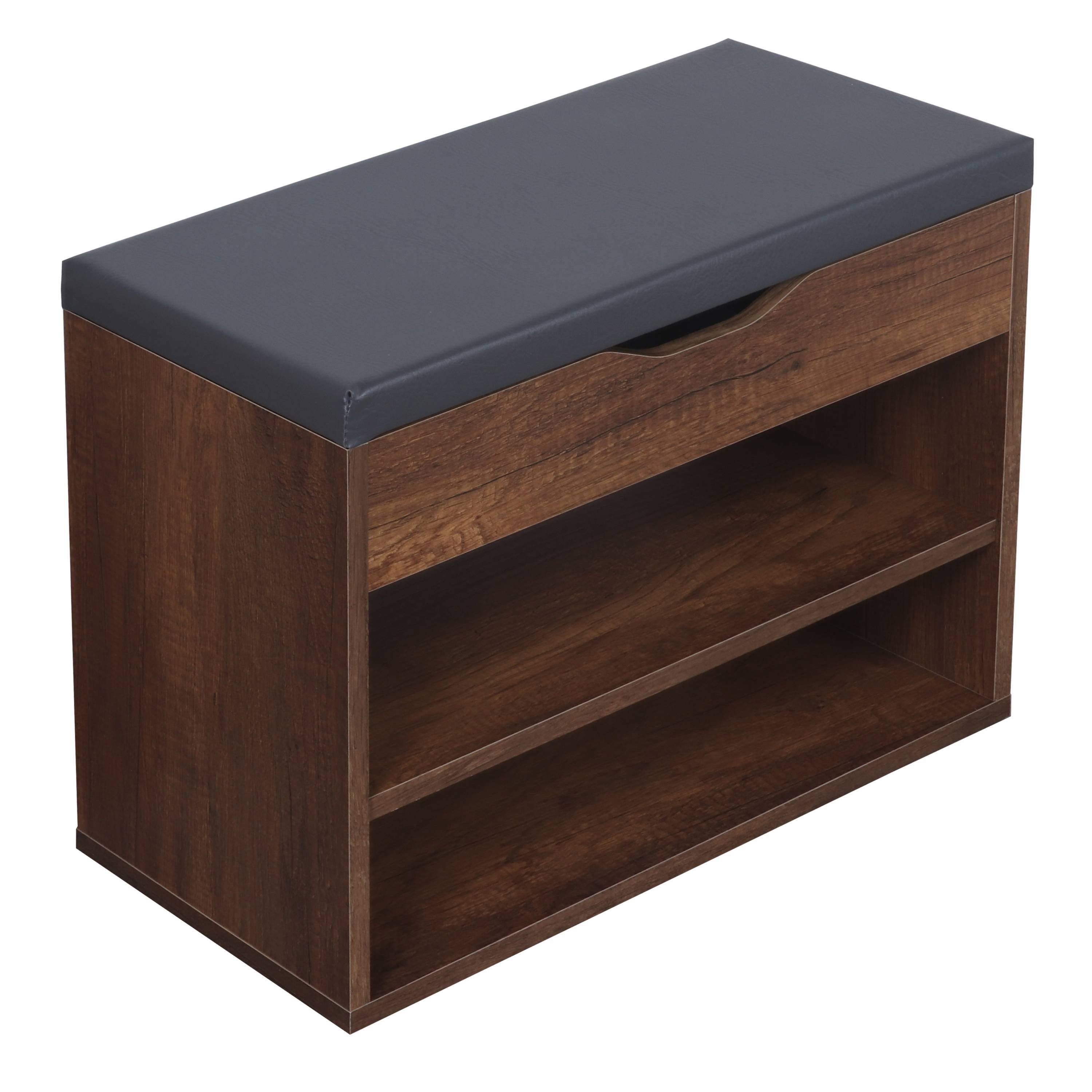 VidaXL Schuhbank Mit 2 Schubladen & 4 Fächern – Stauraum, Sitzbank, Modern In Weiß (102x35x55 Cm)