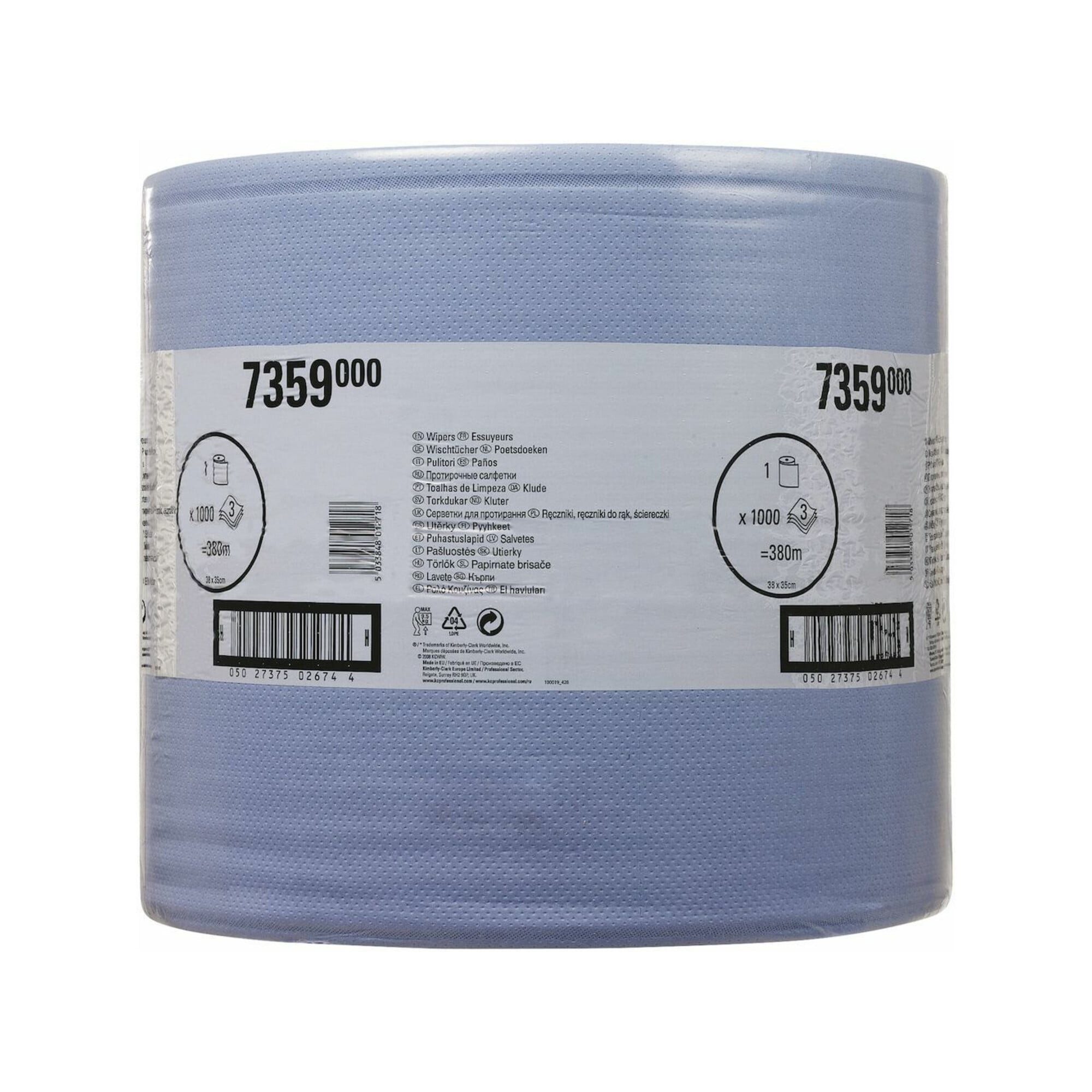 Wypall WypAll L30 blaue Reinigungstücher für Reinigung + Wartung, 1 blaue Rol Reinigungstuch
