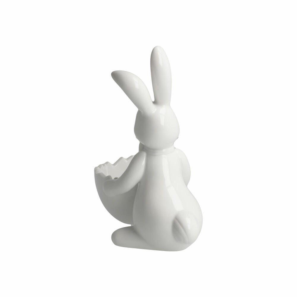 Goebel Osterfigur Hase mit Schale Snow White - Sweet Boy