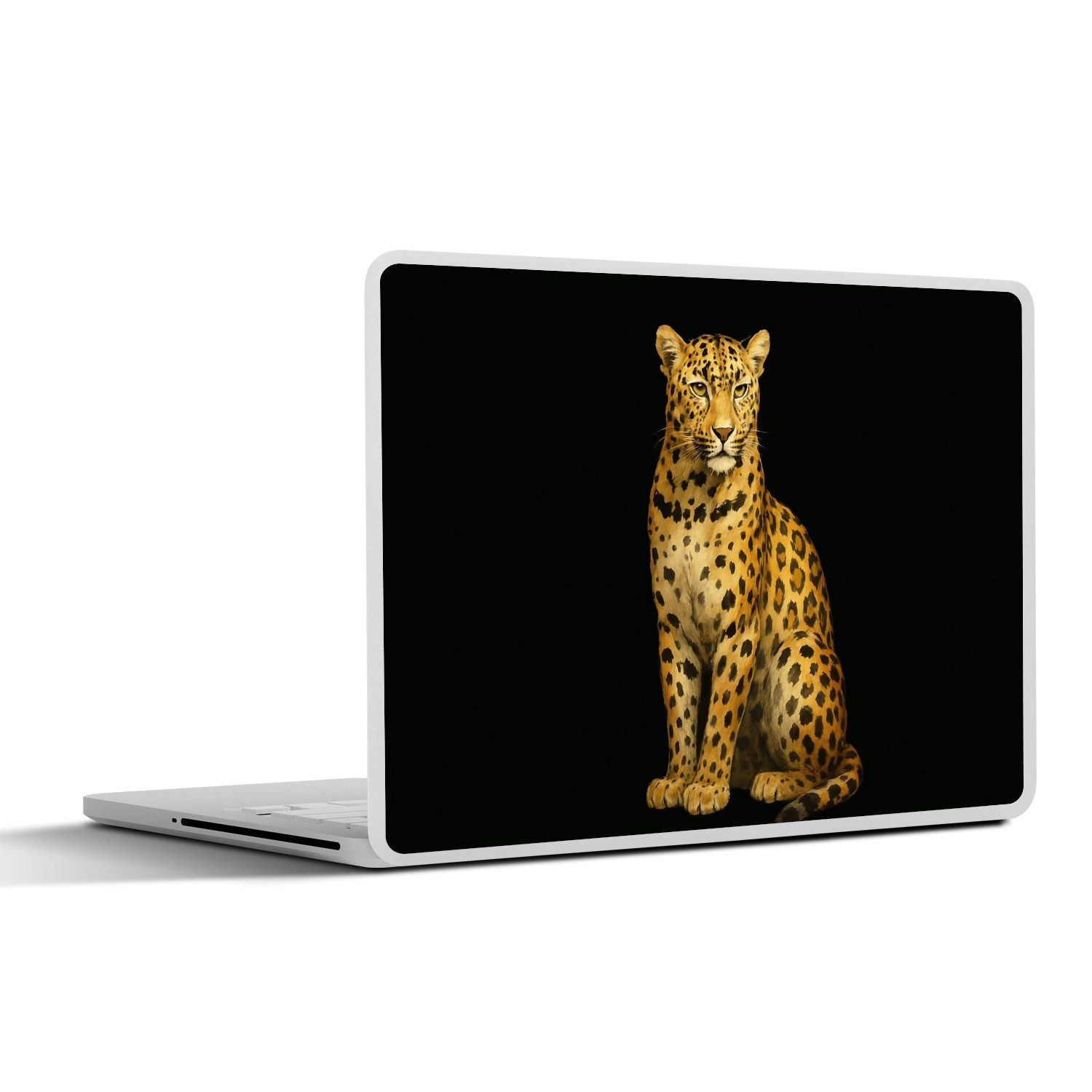 MuchoWow Laptop-Aufkleber Panther - Realistisch - Braun, (1tlg), Laptop Folien Cover, Aufkleber, Sticker, Schutz vor Kratzern, 30x21 cm