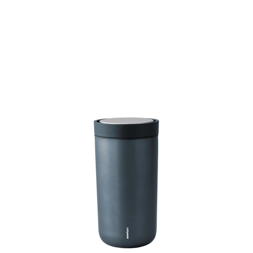 Thermobecher Dunkelblau/Metallic, Click, 0,2 Dark To Liter, aus blue Stelton Go Edelstahl