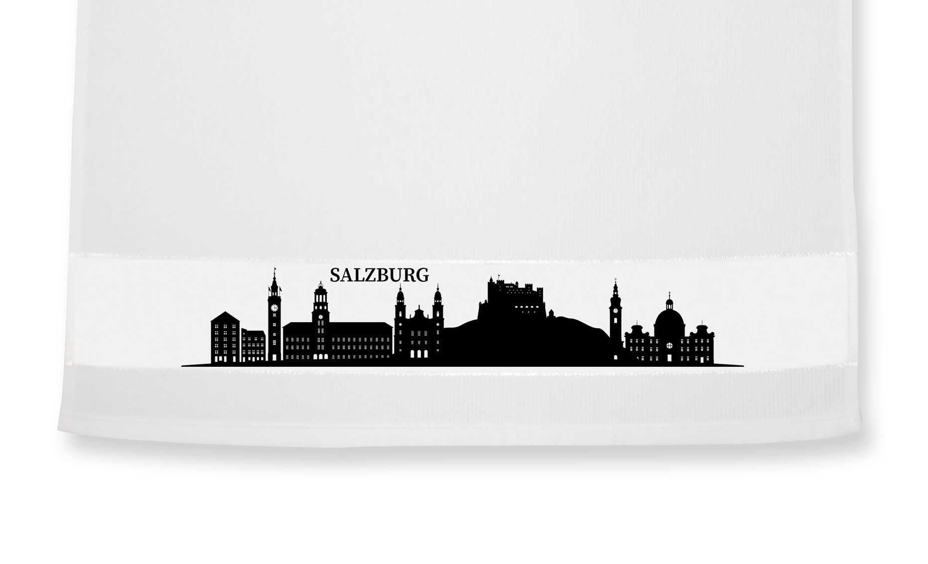 Skyline die Salzburg Stadtmeister Geschirrtuch