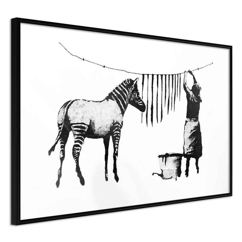 Artgeist Poster »Banksy: Washing Zebra«