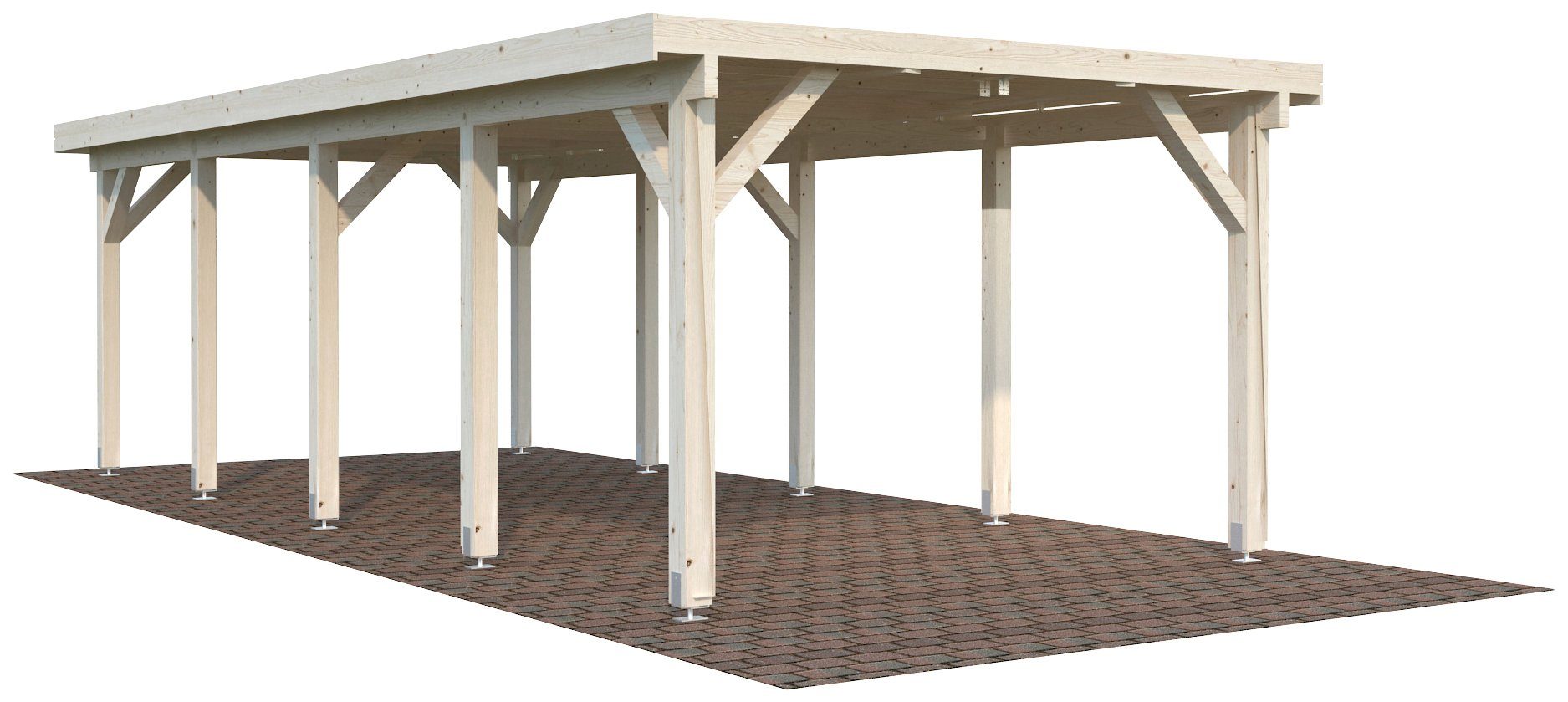 Einzelcarport Palmako cm Karl, 360x762 BxT: