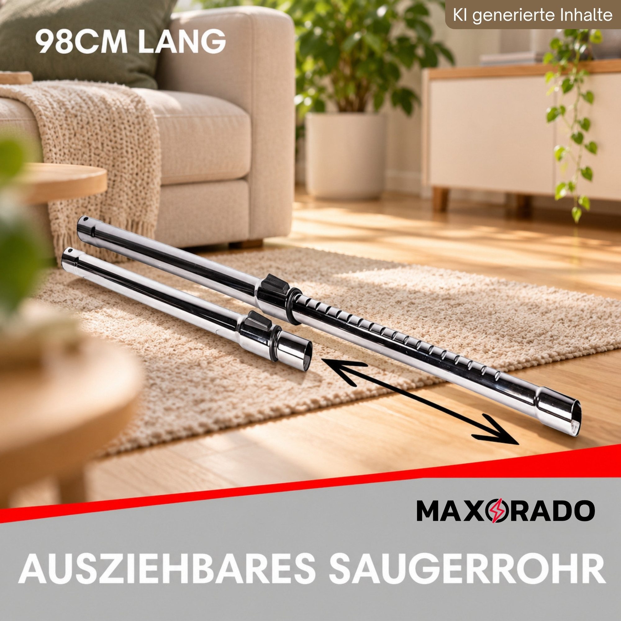 Maxorado Staubsaugerdüsen-Set 35mm Staubsaugerrohr Kombidüse für Staubsauger EIO ECO Öko-Lux Topo – Bild 5 von 5
