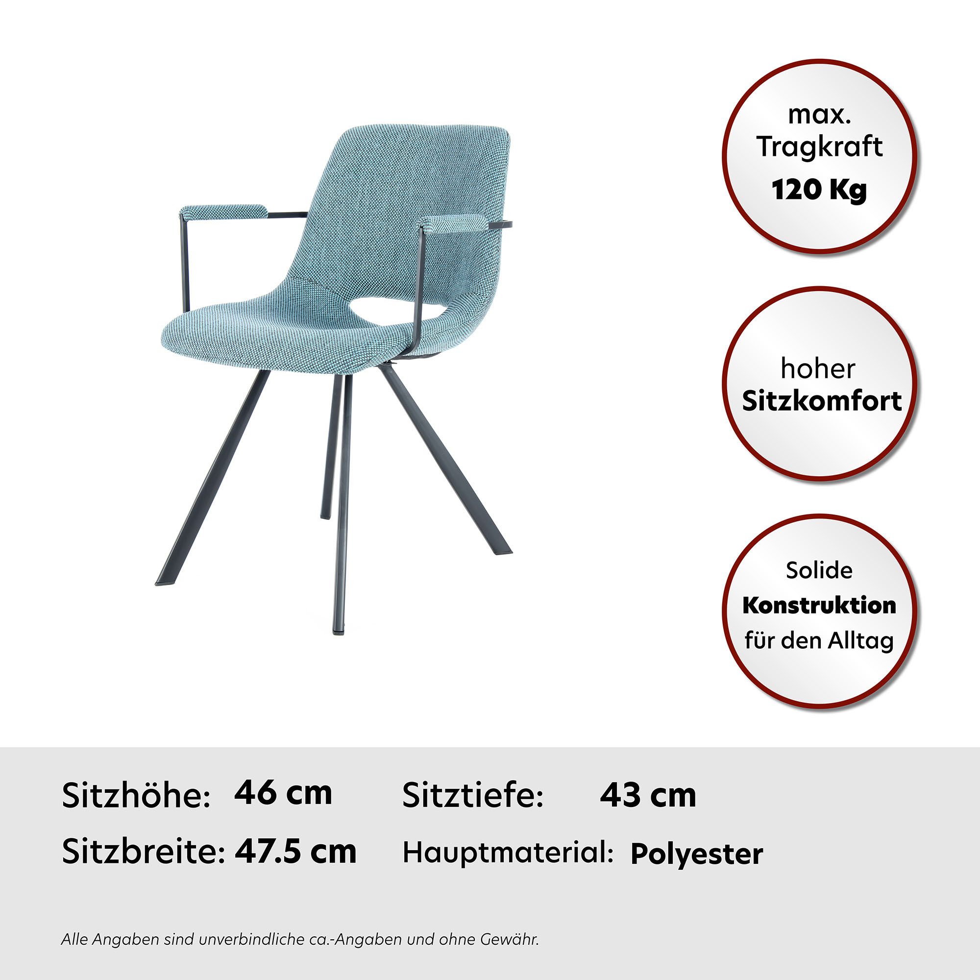 Kayoom Stuhl Josephine 625 2er-Set, pflegeleicht (Set, 2 St), pflegeleicht