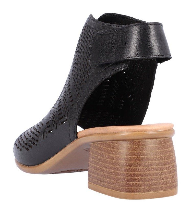modischem Remonte Sandalette mit Laser-Muster schwarz