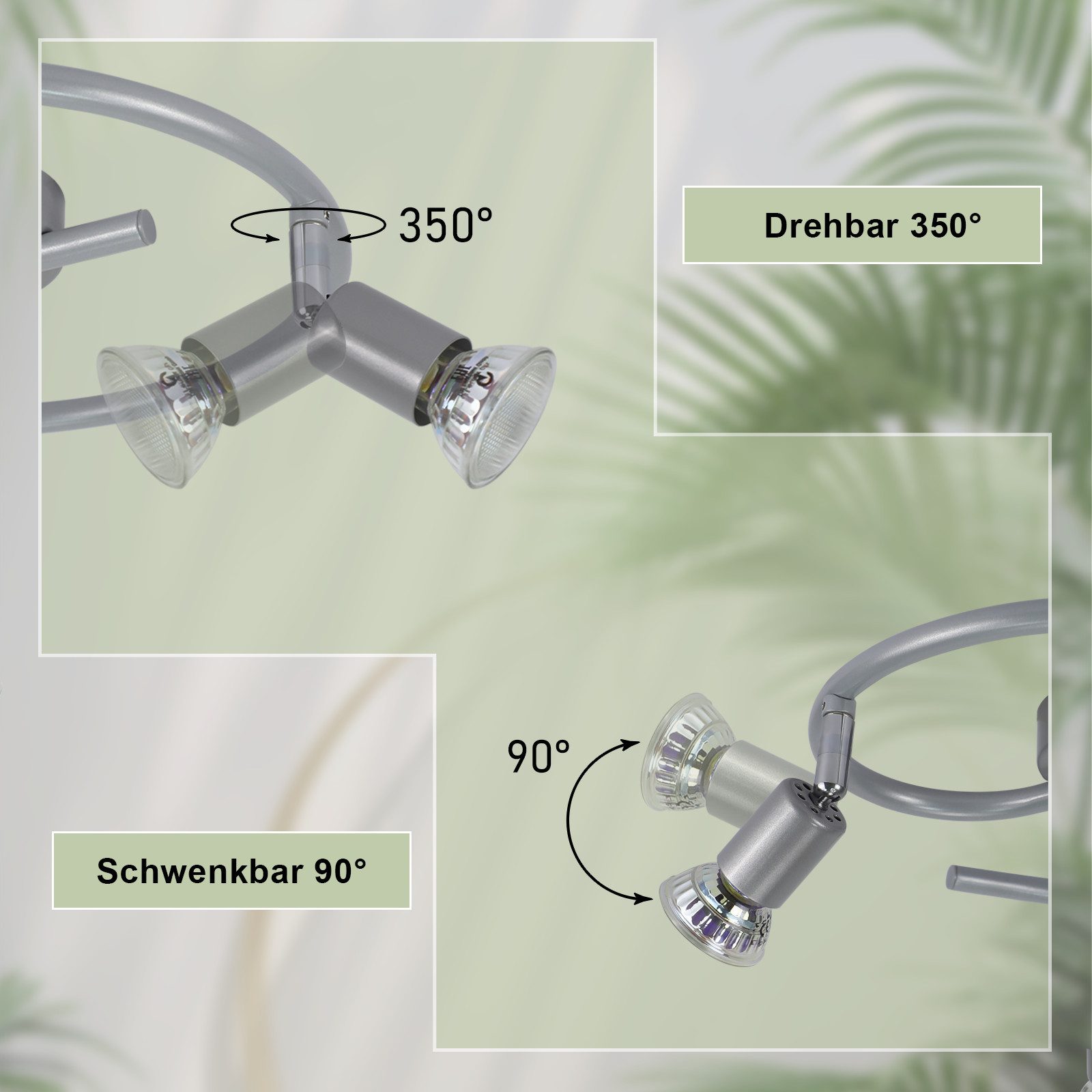 Nettlife LED Deckenstrahler Schwenkbar GU10 1/2/3/4 günstig online kaufen